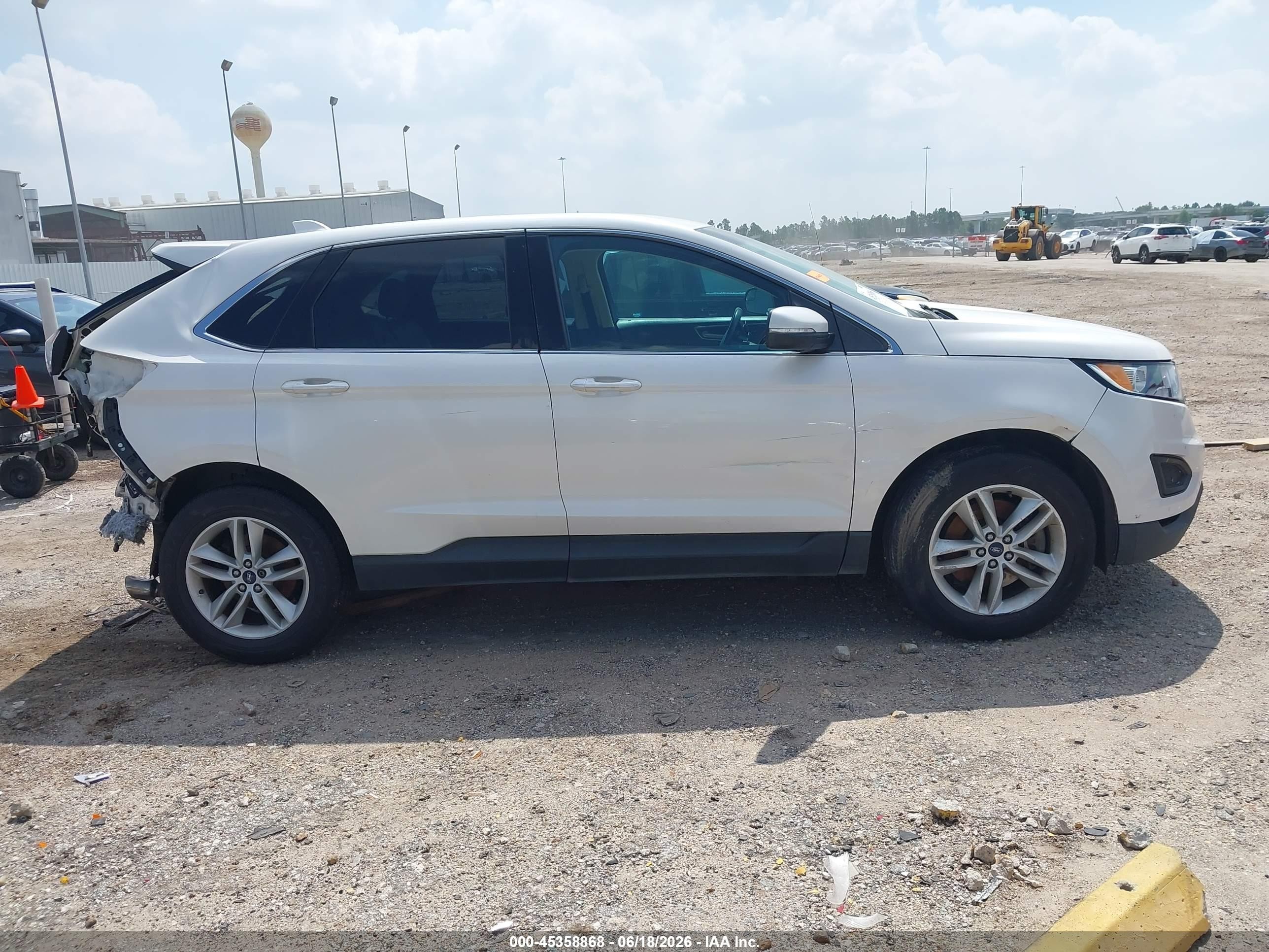 2015 Ford Edge Sel White vin: 2FMTK4J8XFBB82764