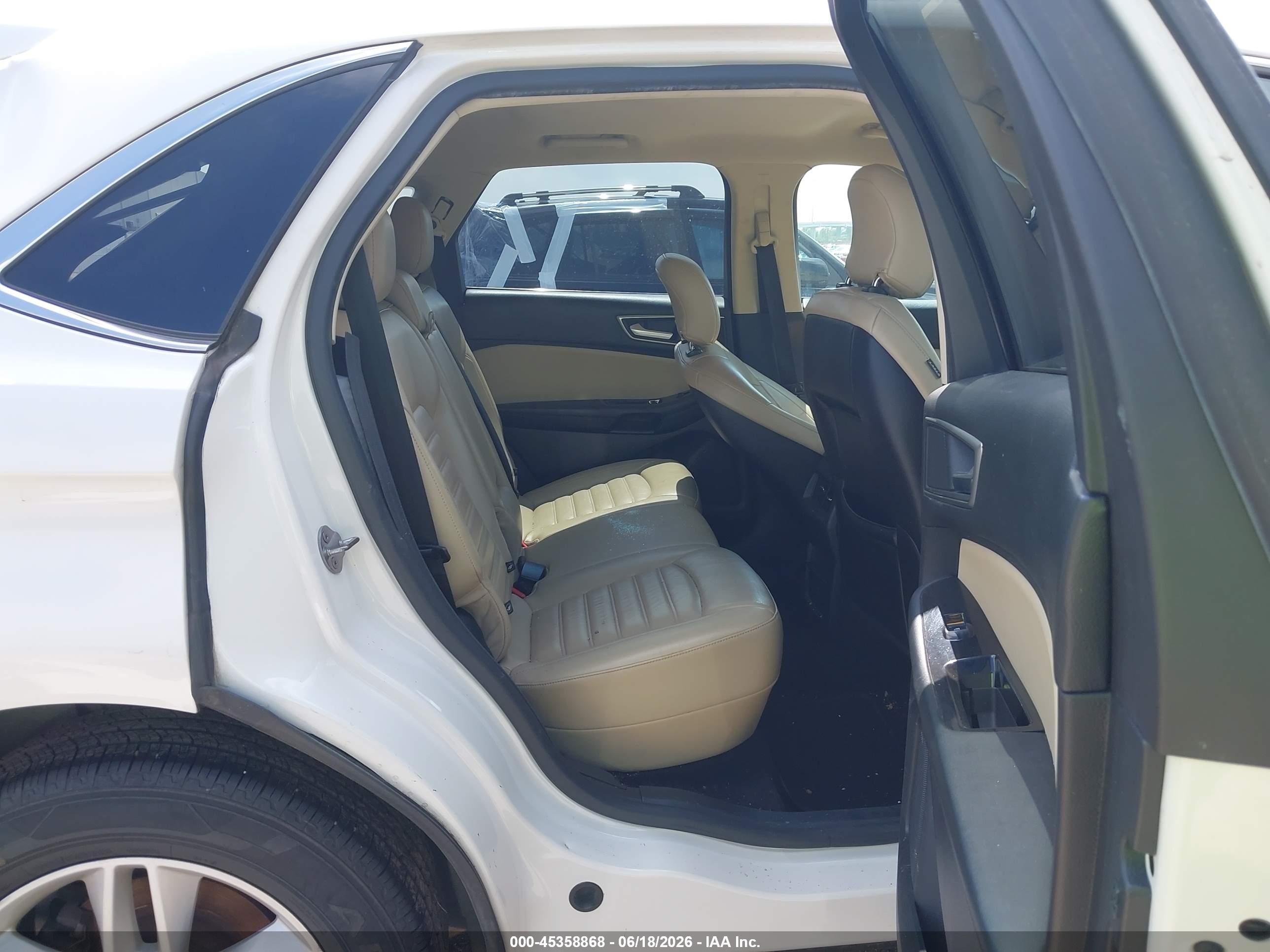 2015 Ford Edge Sel White vin: 2FMTK4J8XFBB82764