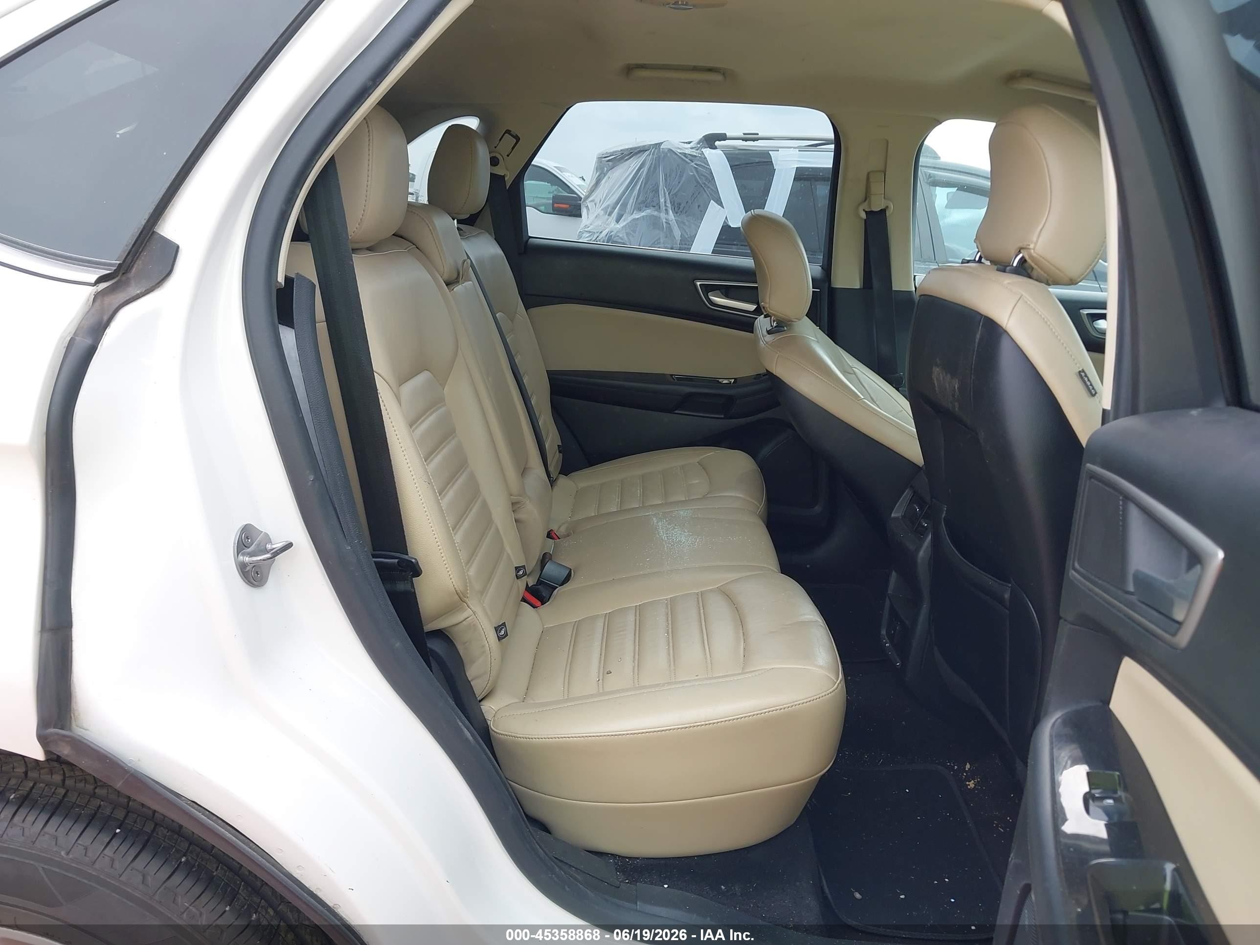 2015 Ford Edge Sel White vin: 2FMTK4J8XFBB82764