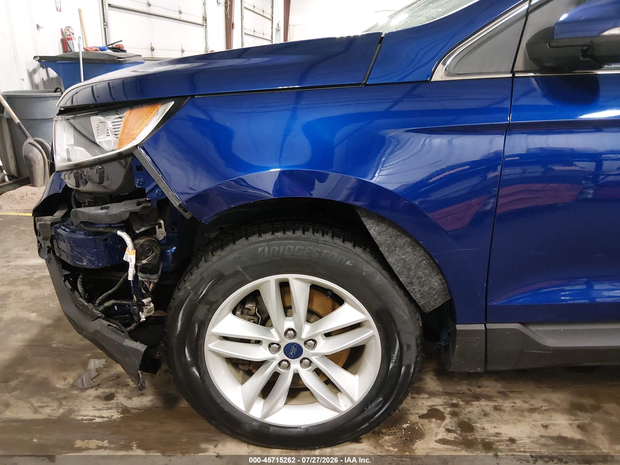 2015 Ford Edge Sel Blue vin: 2FMTK4J8XFBC10238