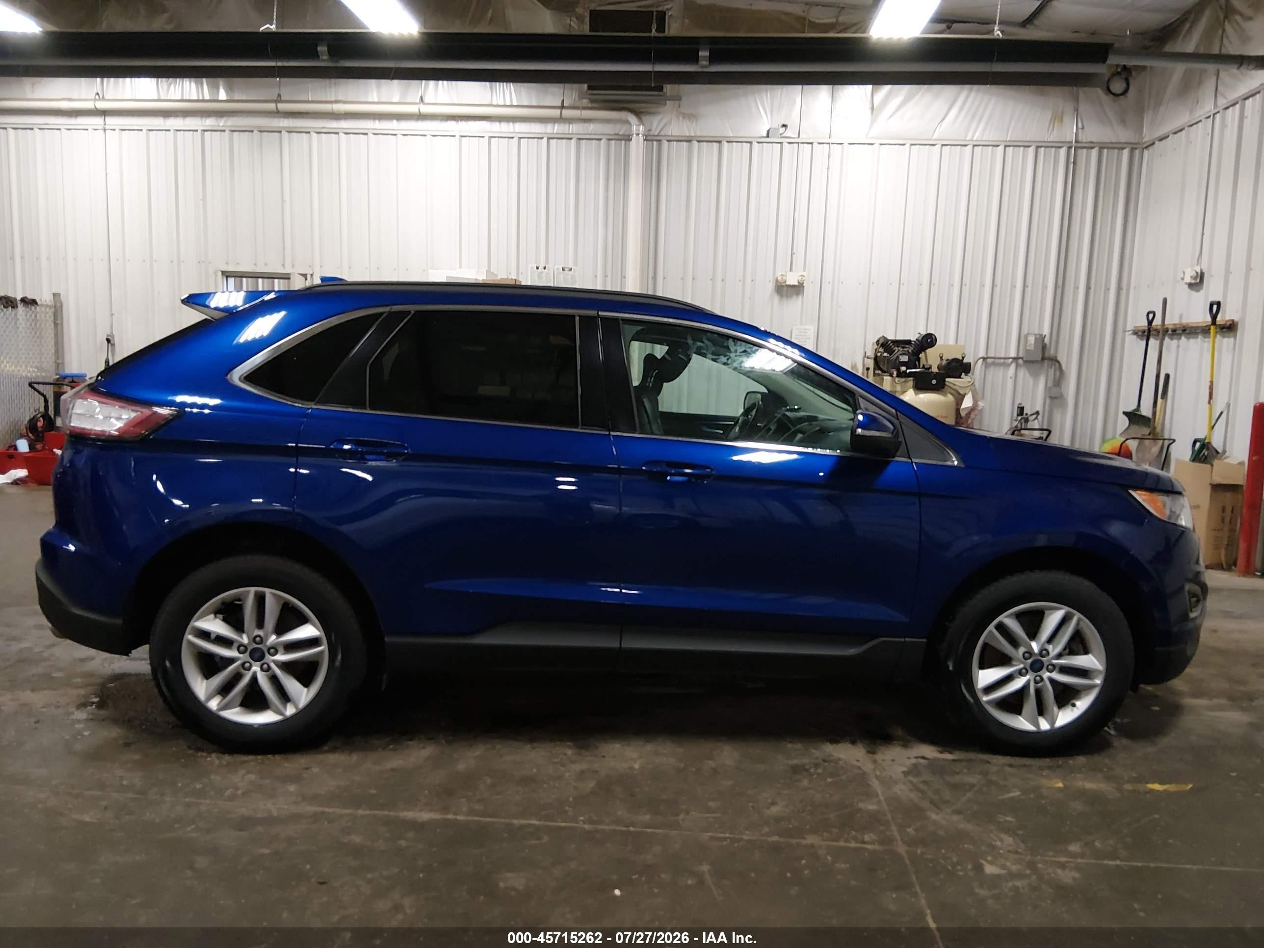 2015 Ford Edge Sel Blue vin: 2FMTK4J8XFBC10238
