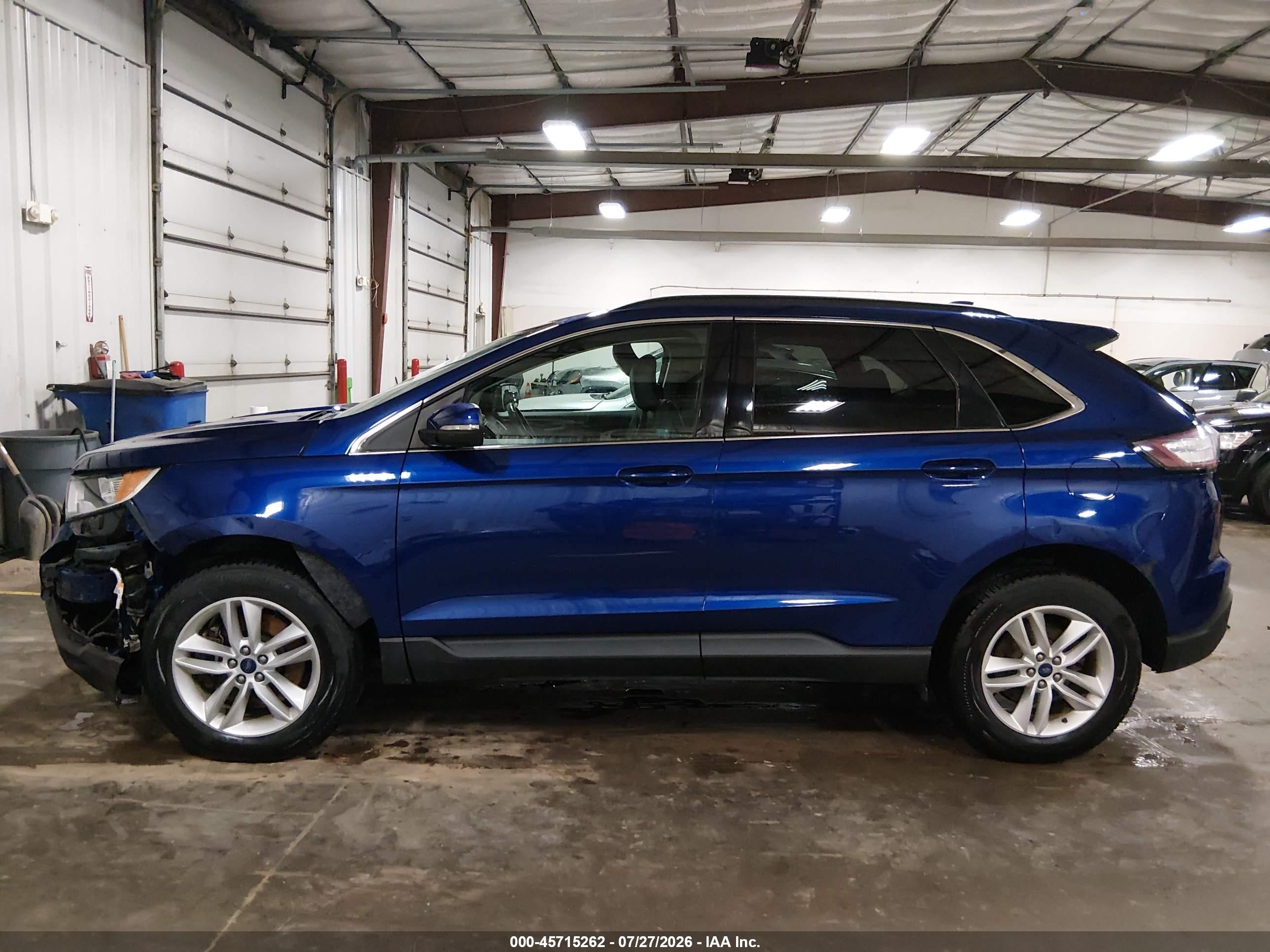 2015 Ford Edge Sel Blue vin: 2FMTK4J8XFBC10238