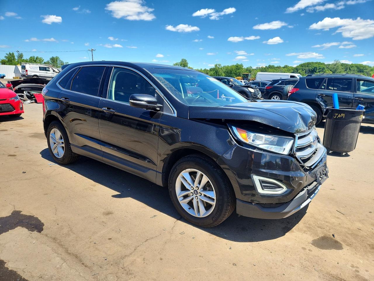 2015 Ford Edge Sel Black vin: 2FMTK4J90FBB24316