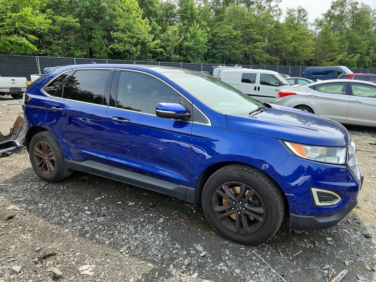 2015 Ford Edge Sel Blue vin: 2FMTK4J90FBB49684