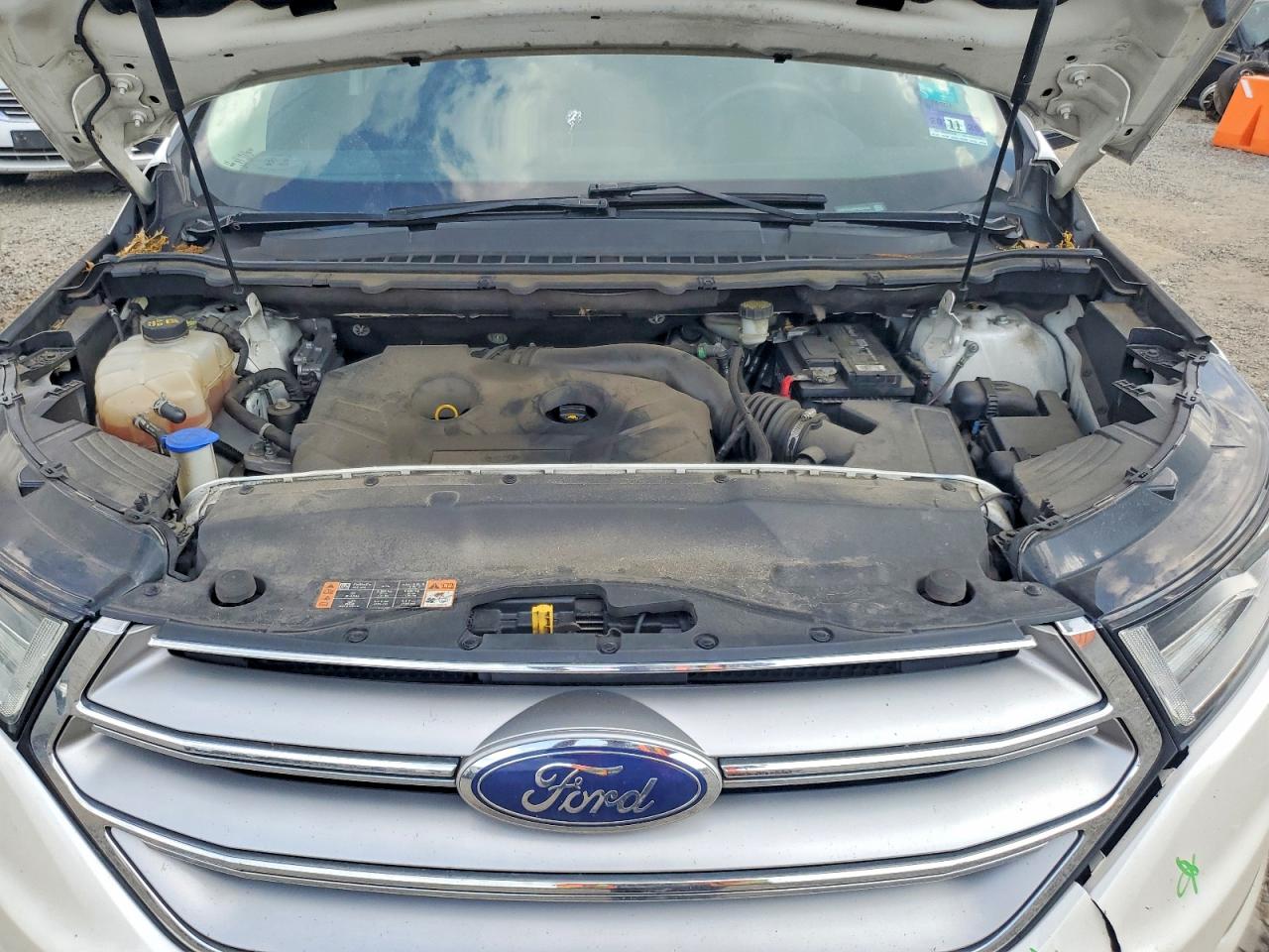 2015 Ford Edge Sel White vin: 2FMTK4J90FBB54433