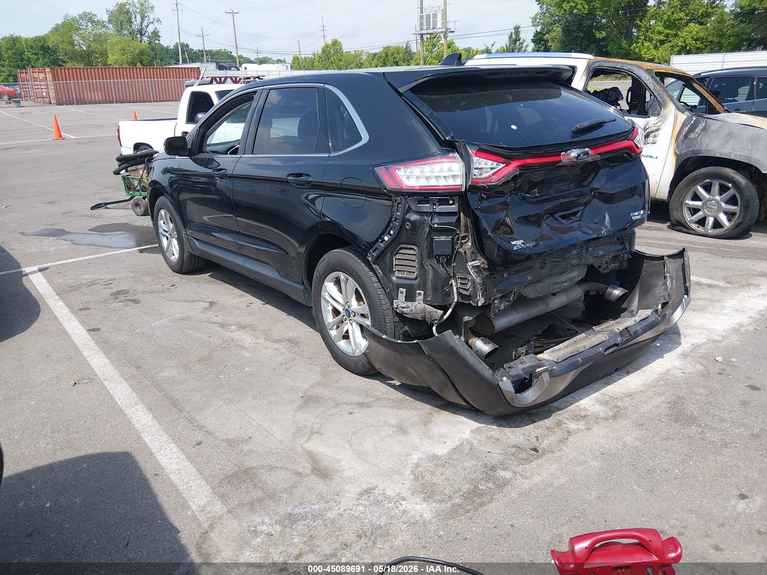 2015 Ford Edge Sel Black vin: 2FMTK4J90FBB91868