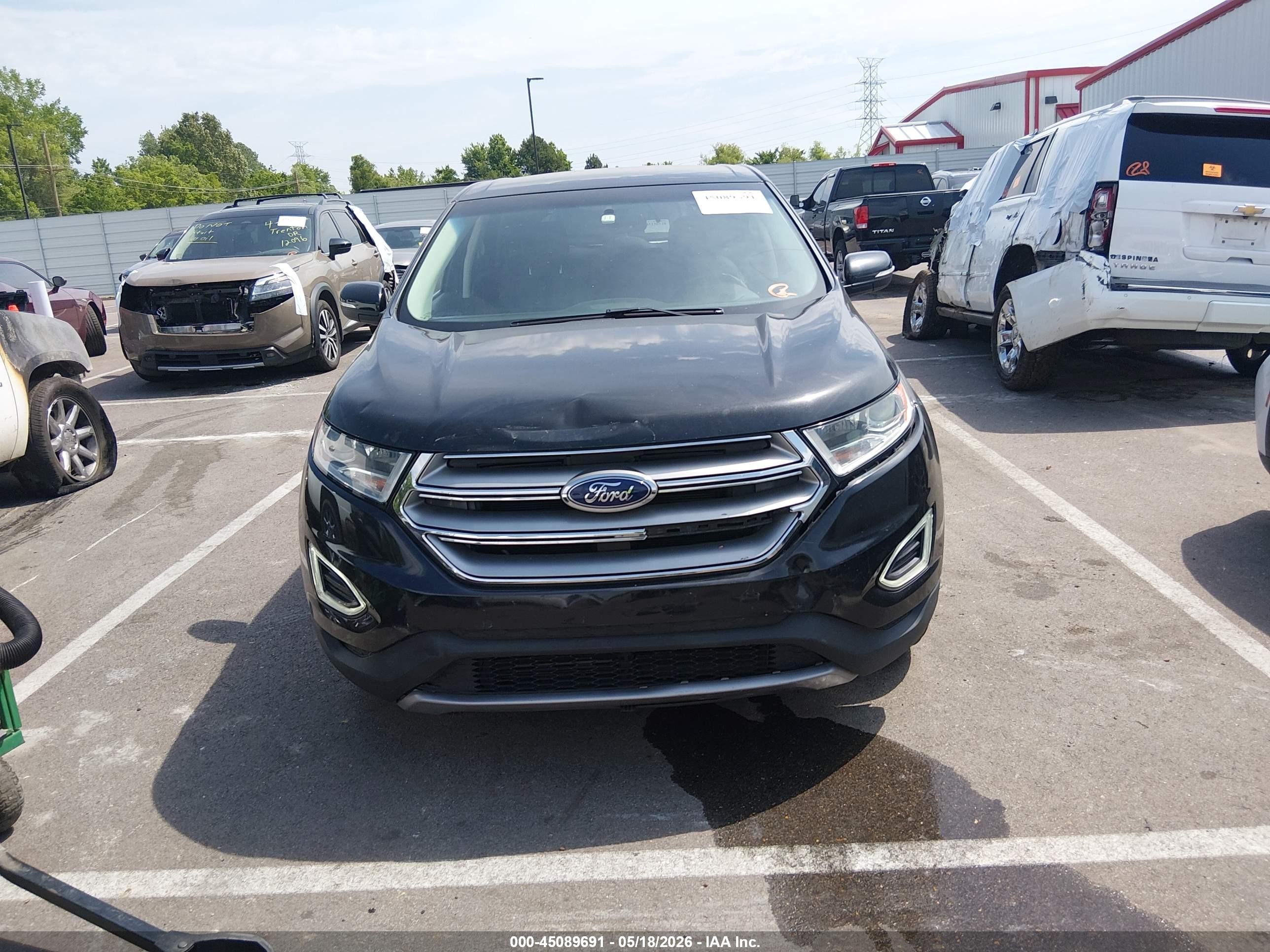 2015 Ford Edge Sel Black vin: 2FMTK4J90FBB91868