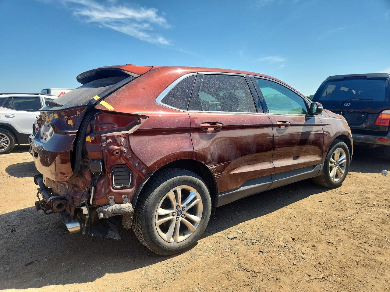 2015 Ford Edge Sel Коричневый vin: 2FMTK4J90FBC03047