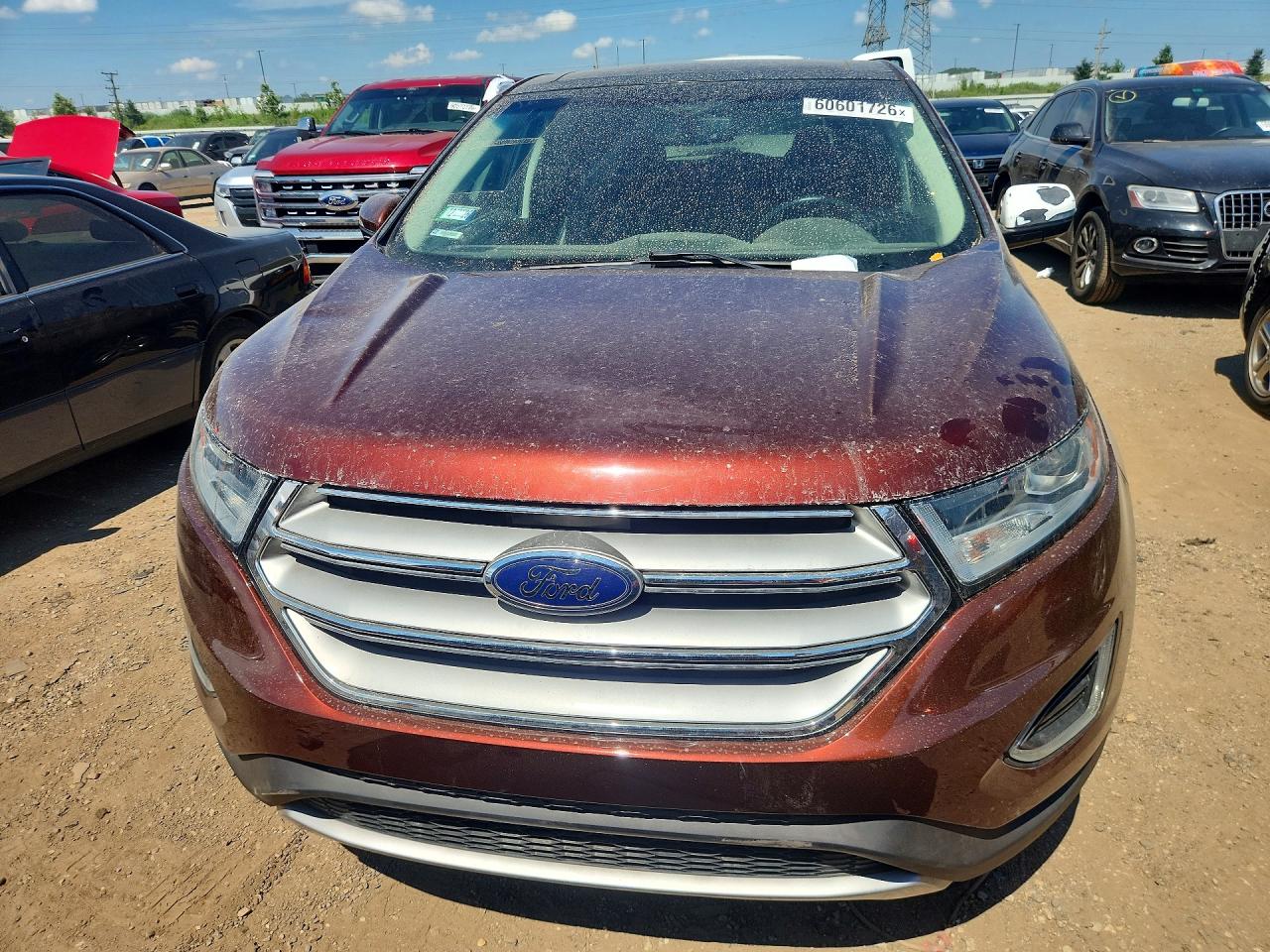 2015 Ford Edge Sel Коричневый vin: 2FMTK4J90FBC03047