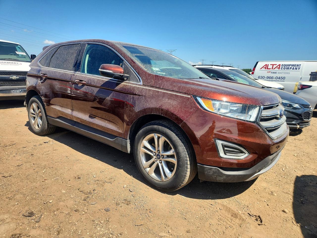 2015 Ford Edge Sel Коричневый vin: 2FMTK4J90FBC03047