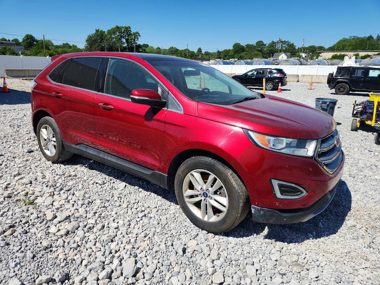 2015 Ford Edge Sel Красный vin: 2FMTK4J90FBC19670