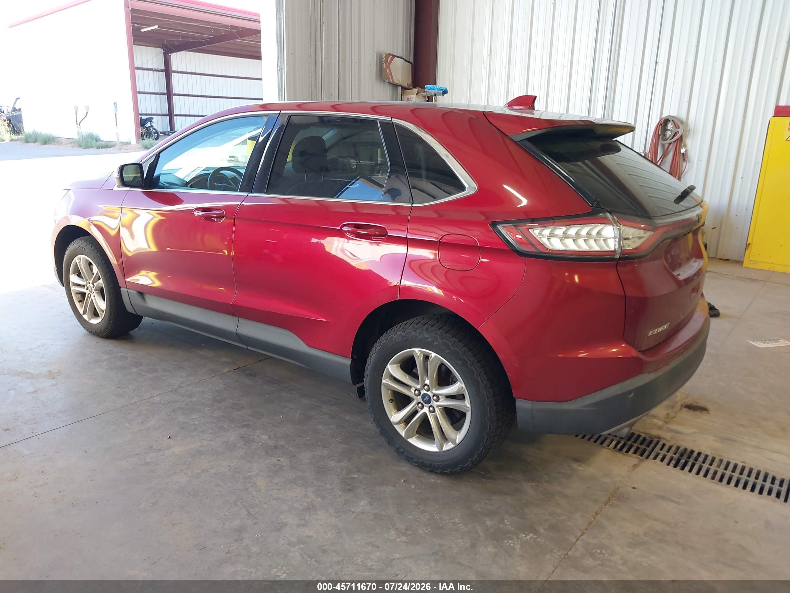 2015 Ford Edge Sel Red vin: 2FMTK4J90FBC42222
