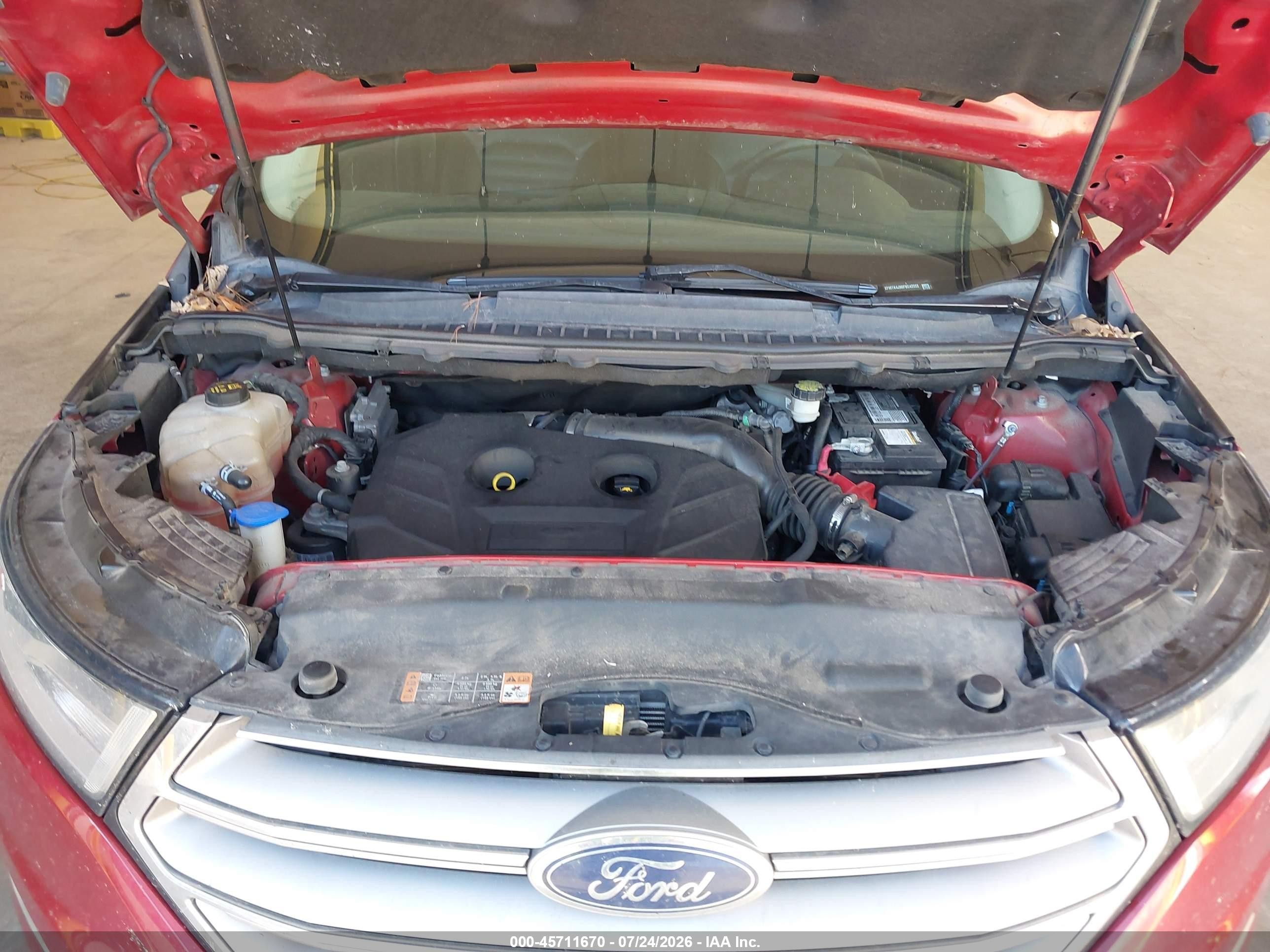 2015 Ford Edge Sel Red vin: 2FMTK4J90FBC42222