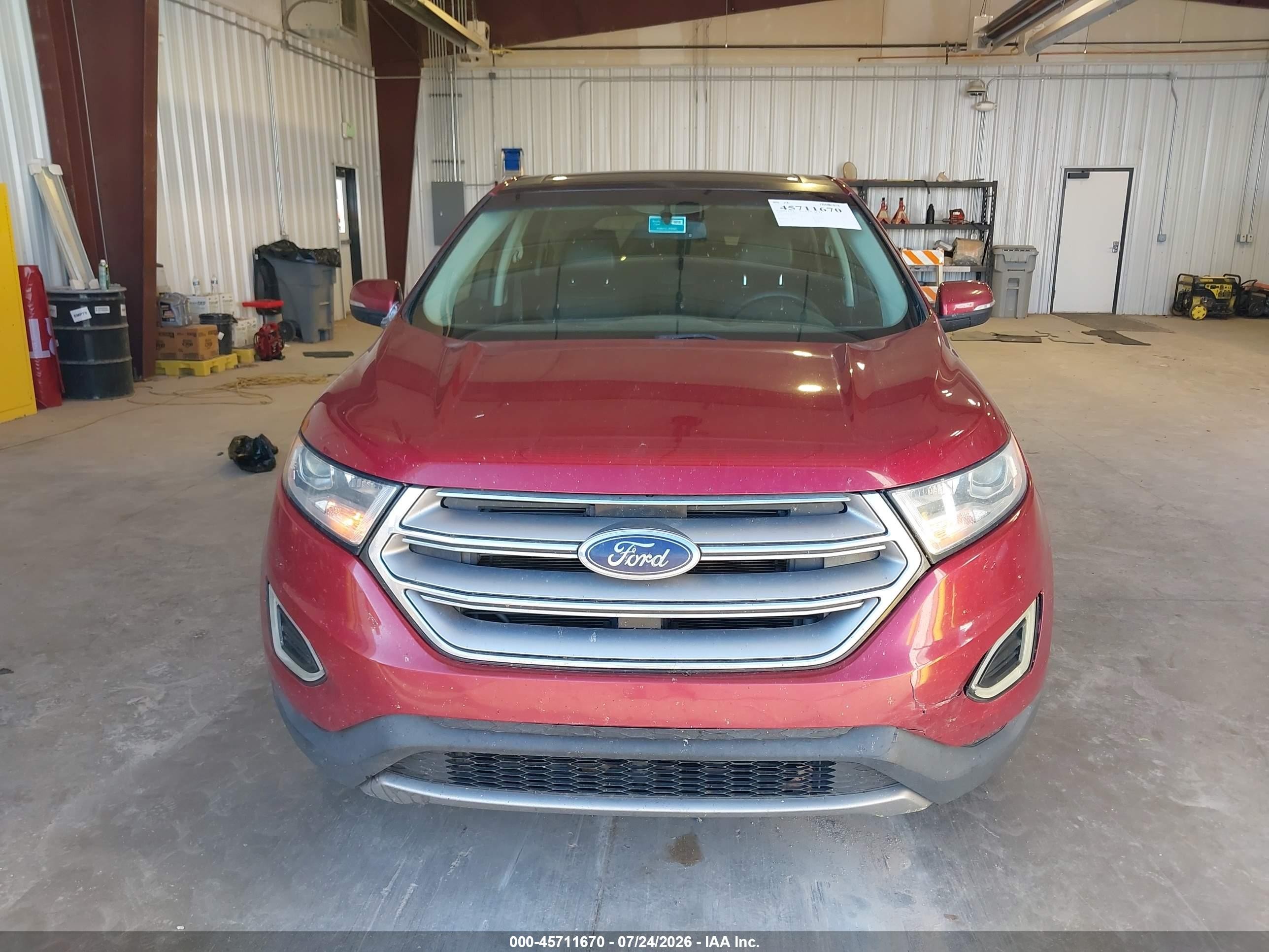 2015 Ford Edge Sel Red vin: 2FMTK4J90FBC42222