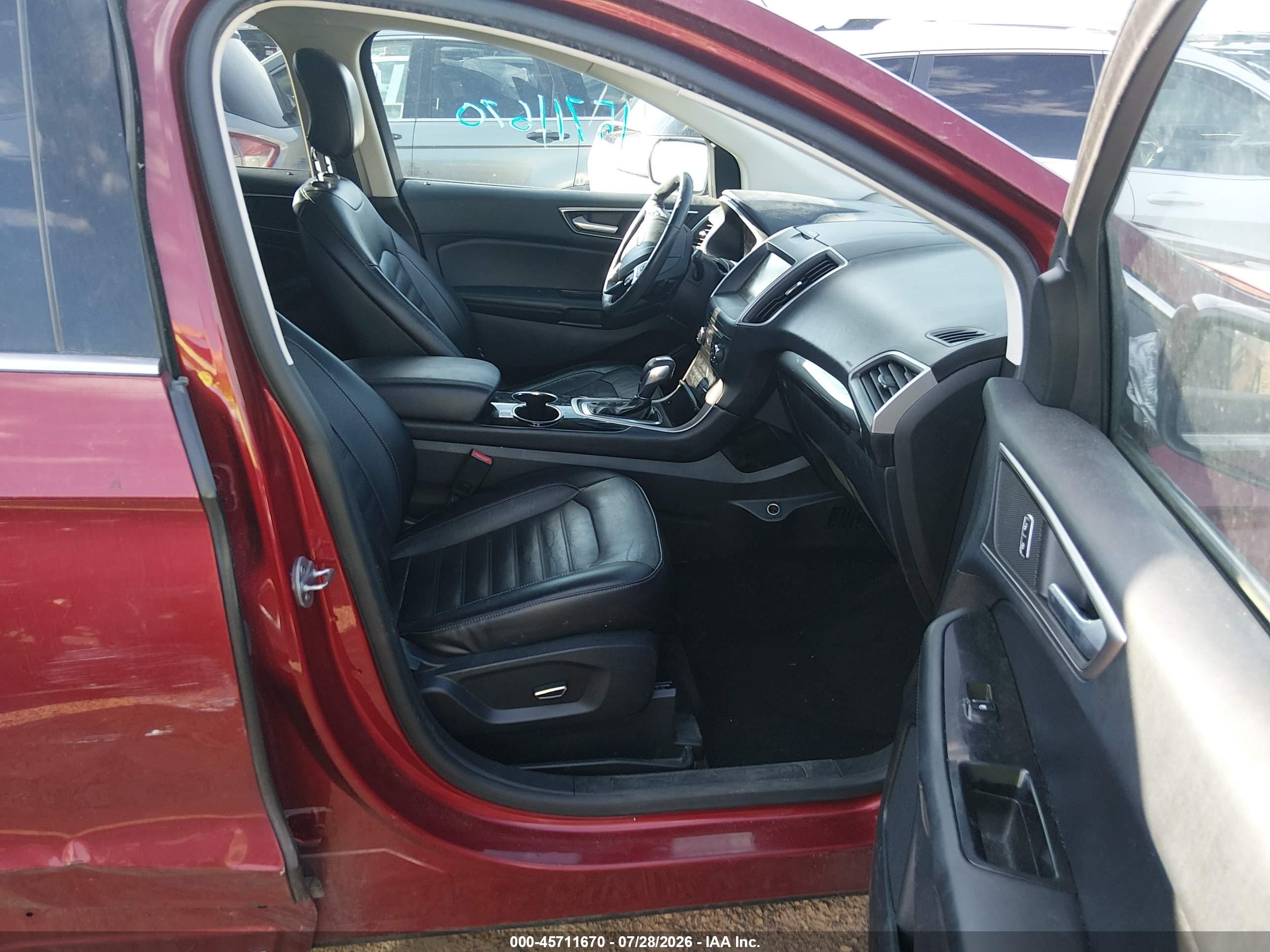 2015 Ford Edge Sel Red vin: 2FMTK4J90FBC42222