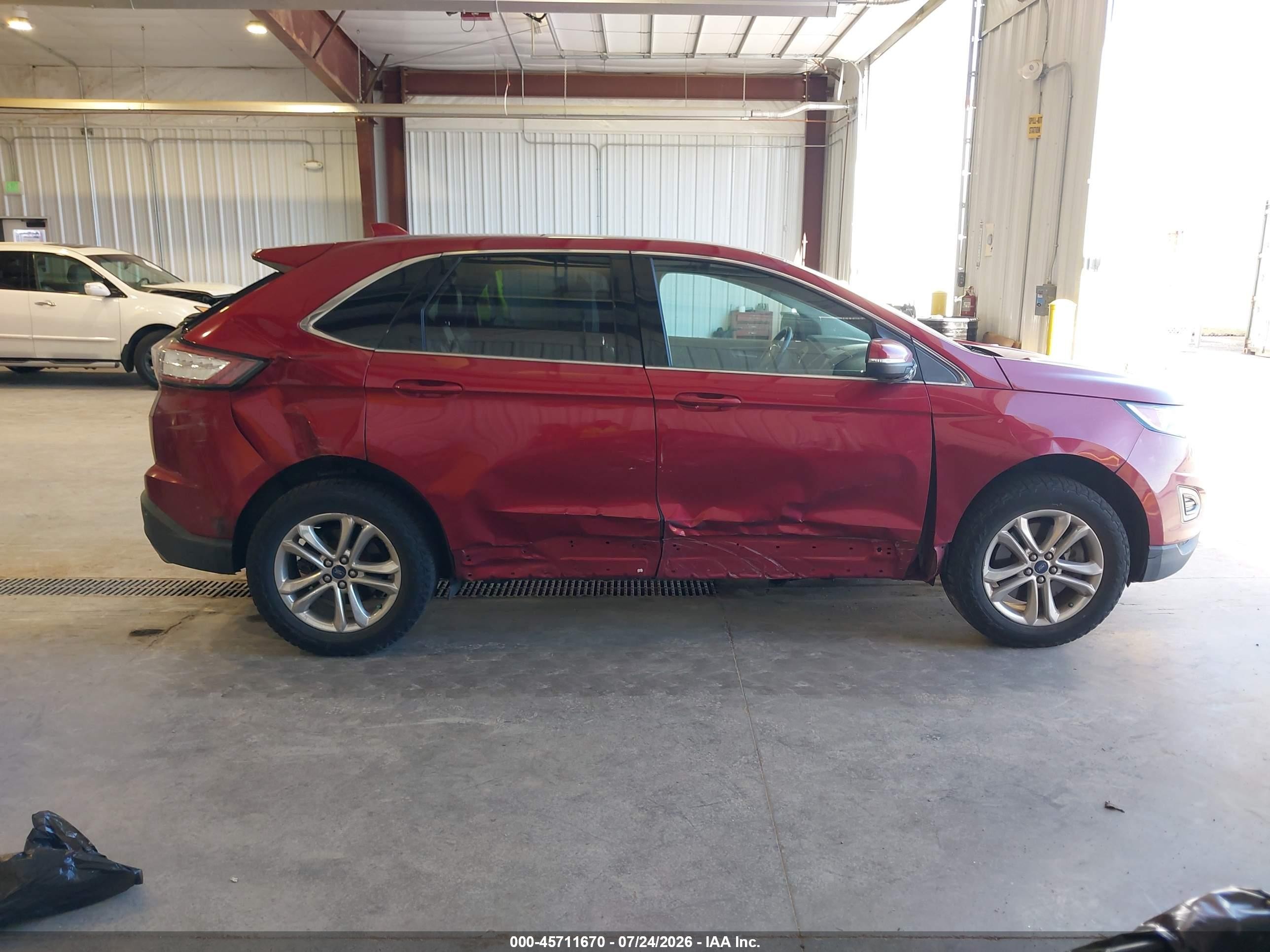2015 Ford Edge Sel Red vin: 2FMTK4J90FBC42222