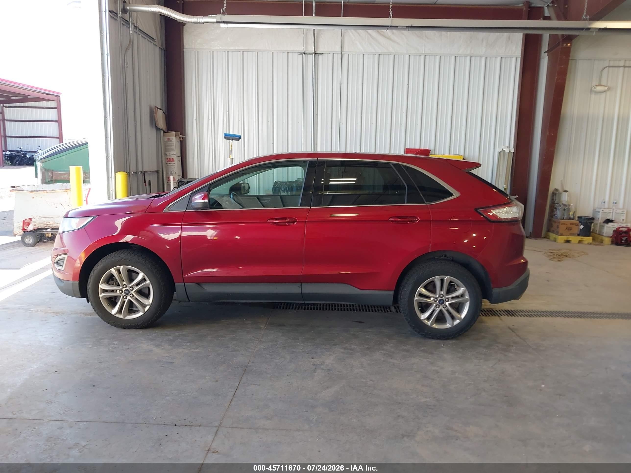 2015 Ford Edge Sel Red vin: 2FMTK4J90FBC42222
