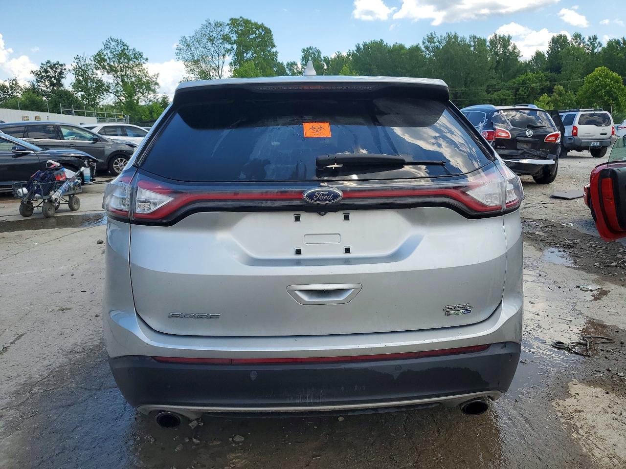2015 Ford Edge Sel Silver vin: 2FMTK4J91FBB19092