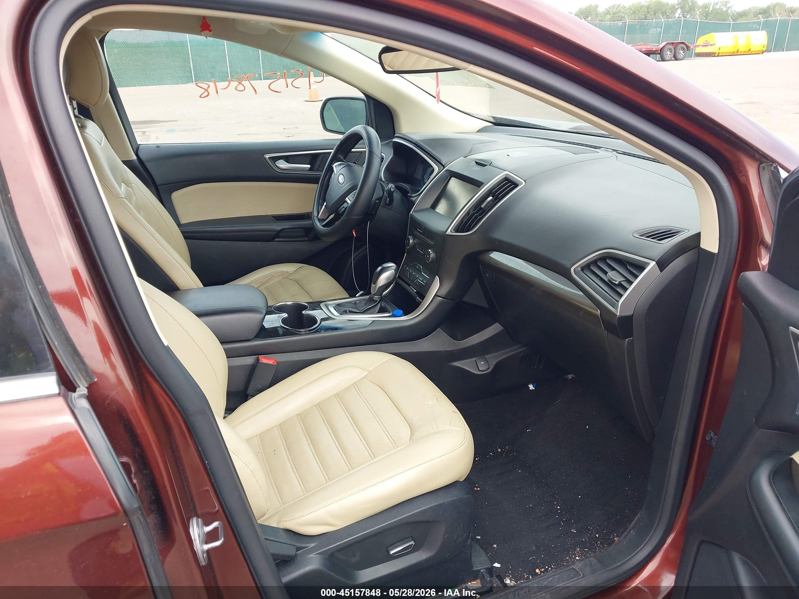 2015 Ford Edge Sel Orange vin: 2FMTK4J91FBB92236