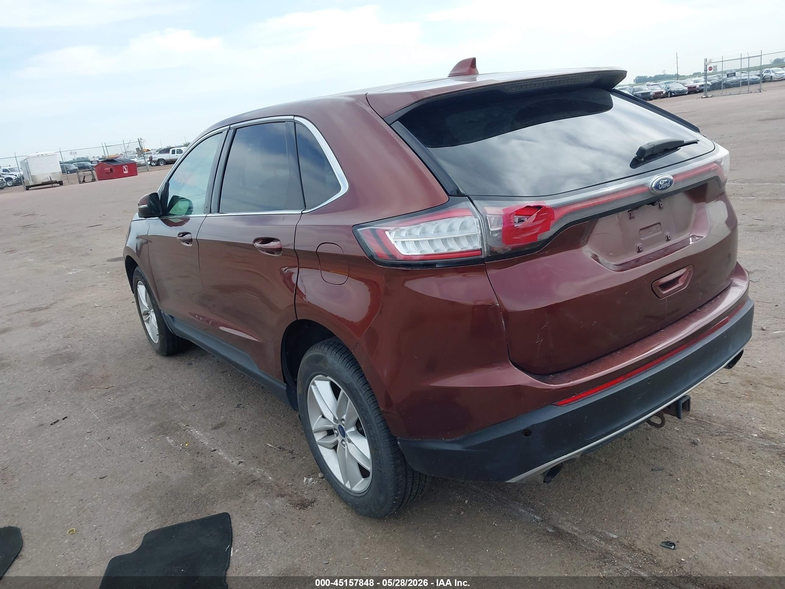 2015 Ford Edge Sel Orange vin: 2FMTK4J91FBB92236