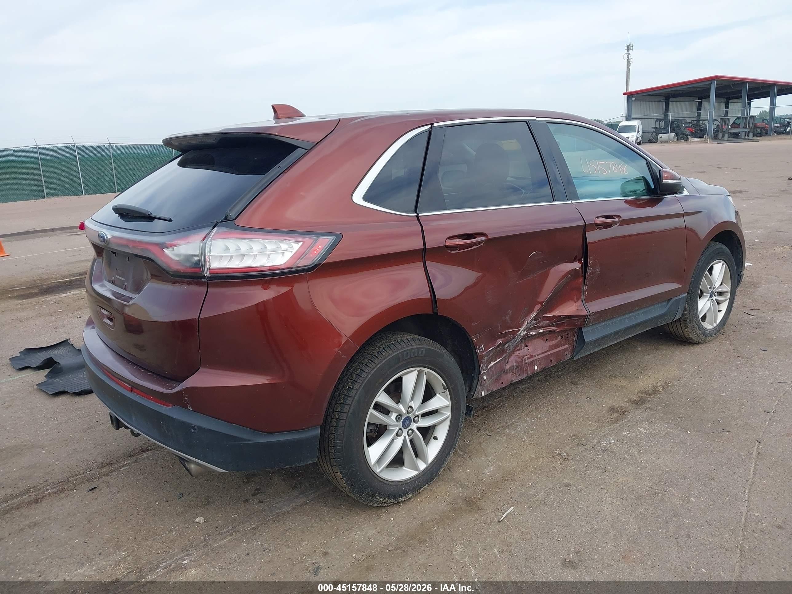 2015 Ford Edge Sel Orange vin: 2FMTK4J91FBB92236