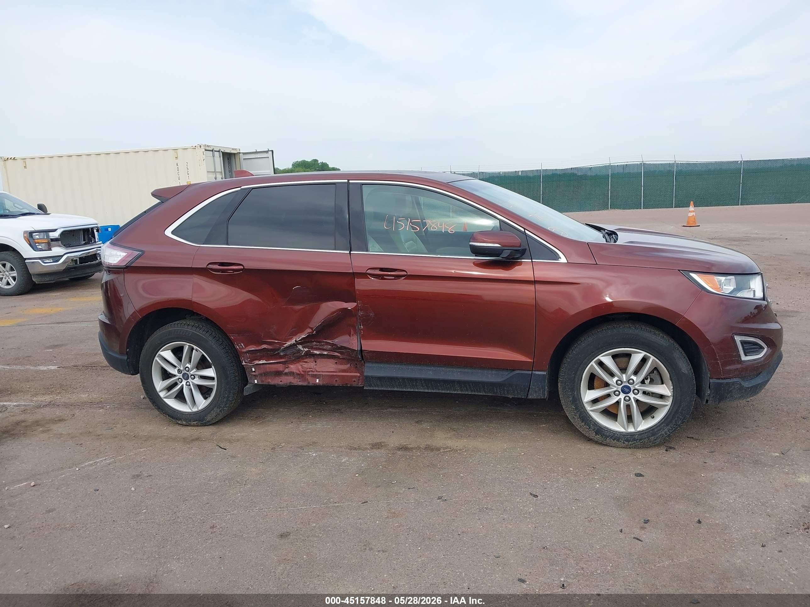 2015 Ford Edge Sel Orange vin: 2FMTK4J91FBB92236