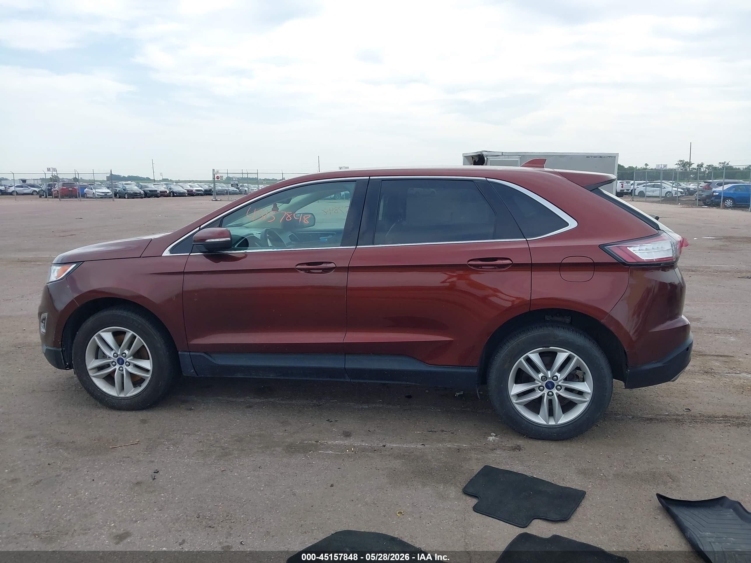 2015 Ford Edge Sel Orange vin: 2FMTK4J91FBB92236