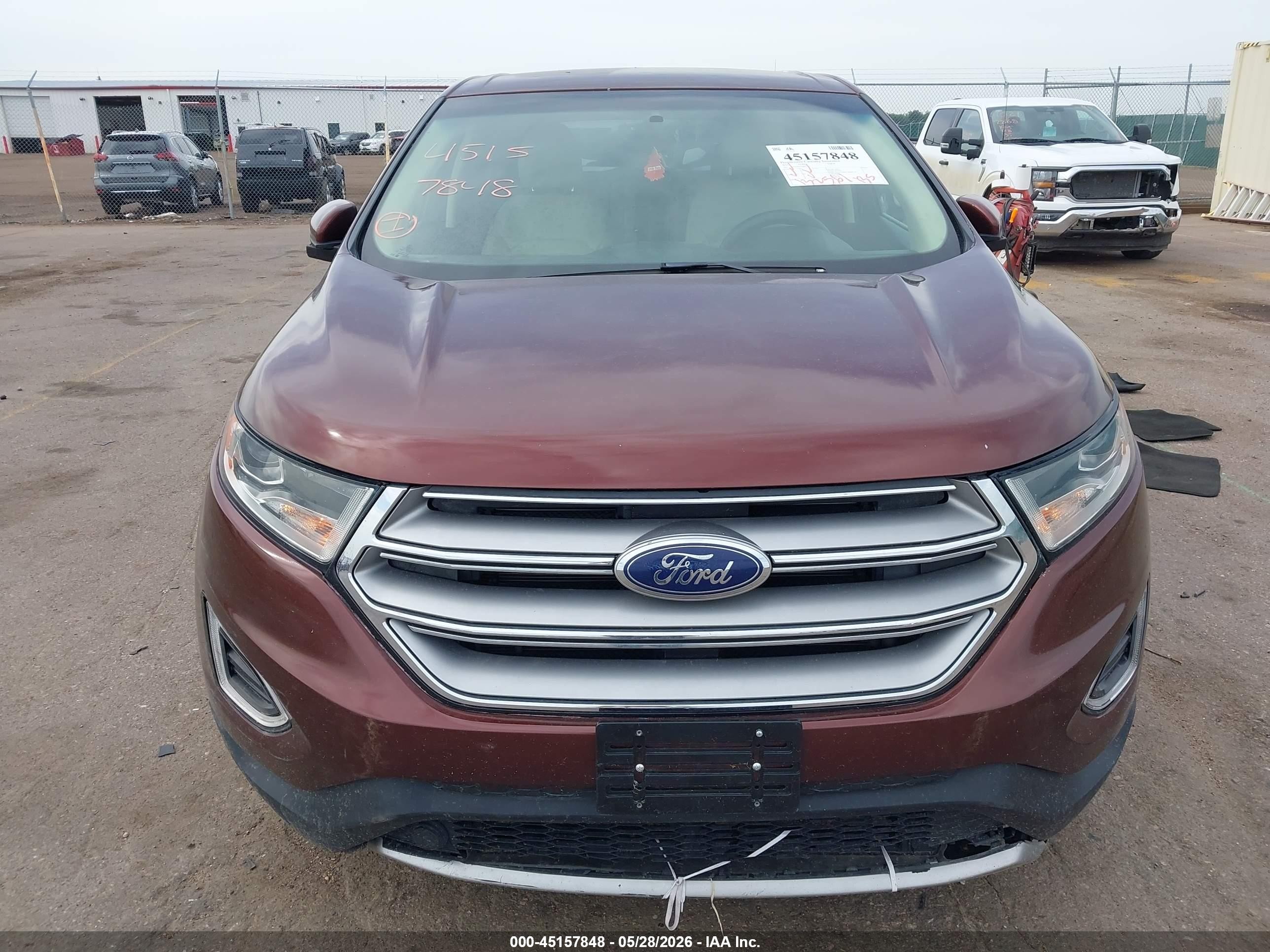 2015 Ford Edge Sel Orange vin: 2FMTK4J91FBB92236