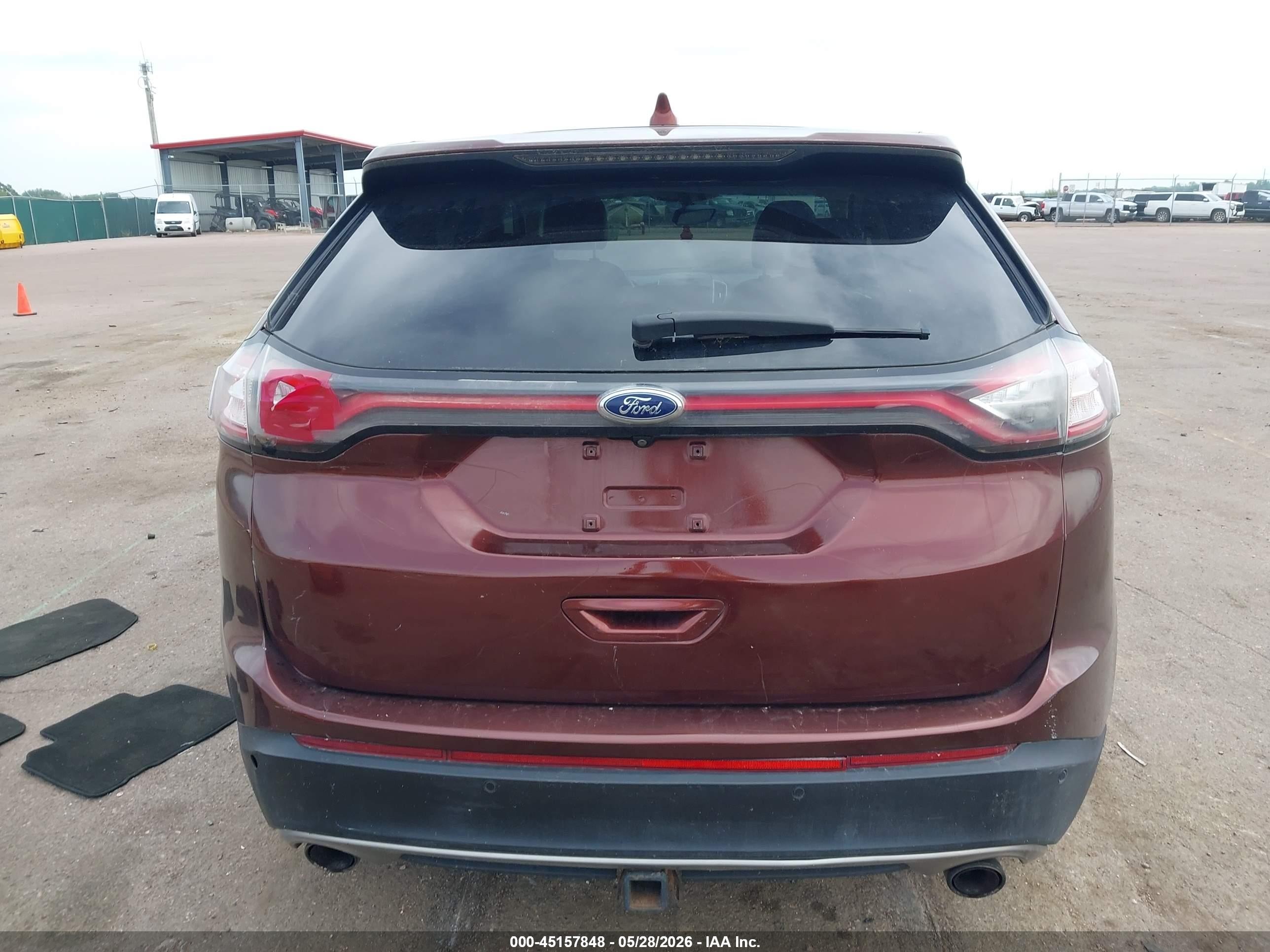 2015 Ford Edge Sel Orange vin: 2FMTK4J91FBB92236