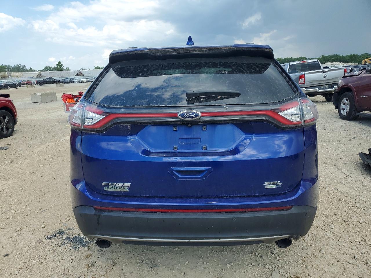 2015 Ford Edge Blue vin: 2FMTK4J91FBC07141