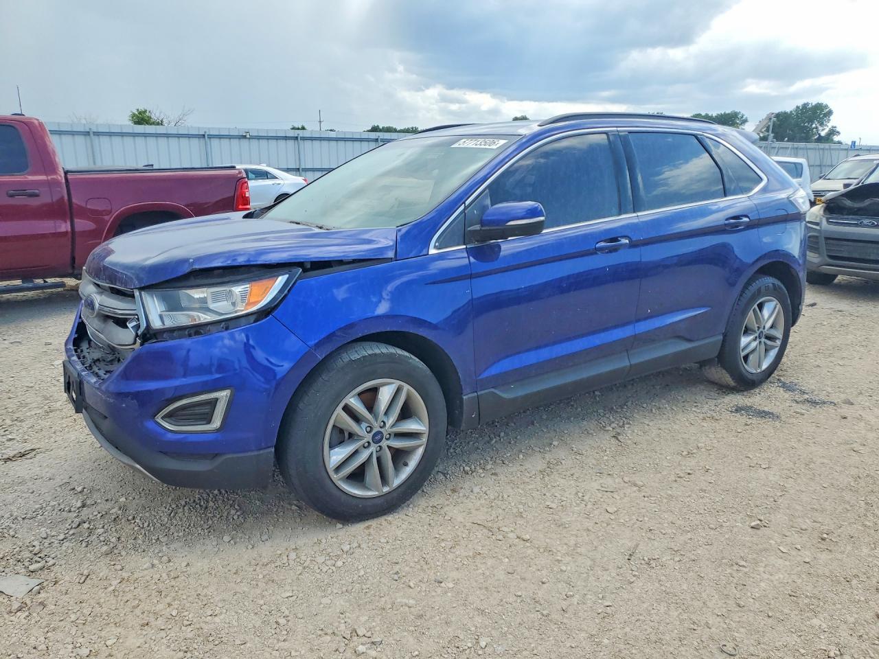 2015 Ford Edge Blue vin: 2FMTK4J91FBC07141
