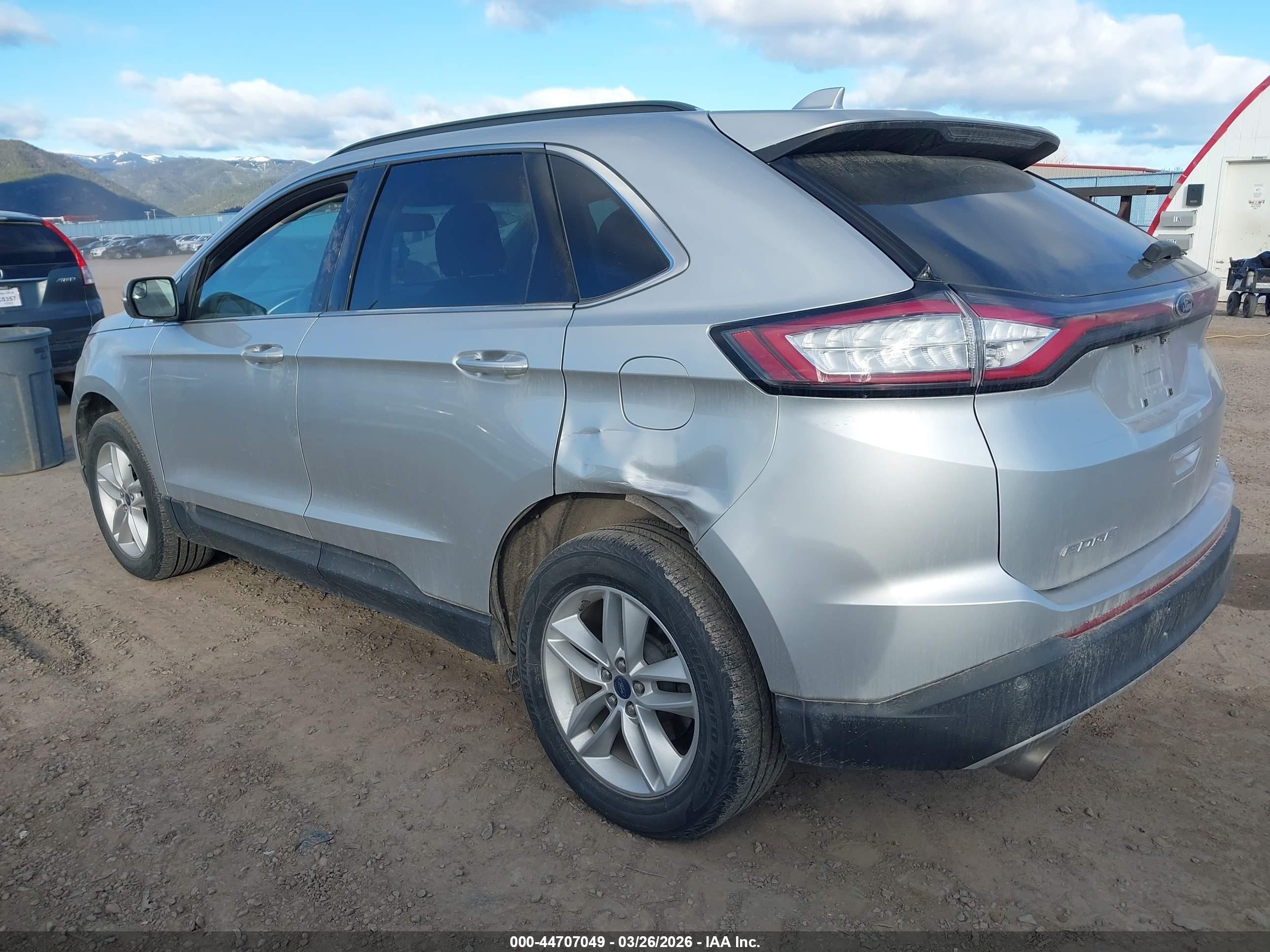 2015 Ford Edge Sel Silver vin: 2FMTK4J92FBB04049