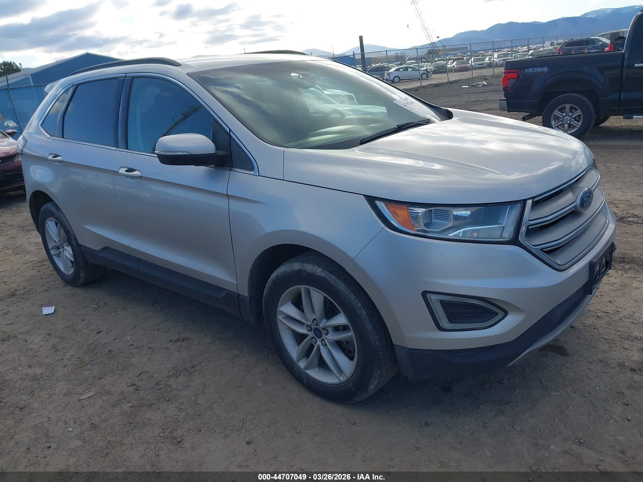 2015 Ford Edge Sel Silver vin: 2FMTK4J92FBB04049