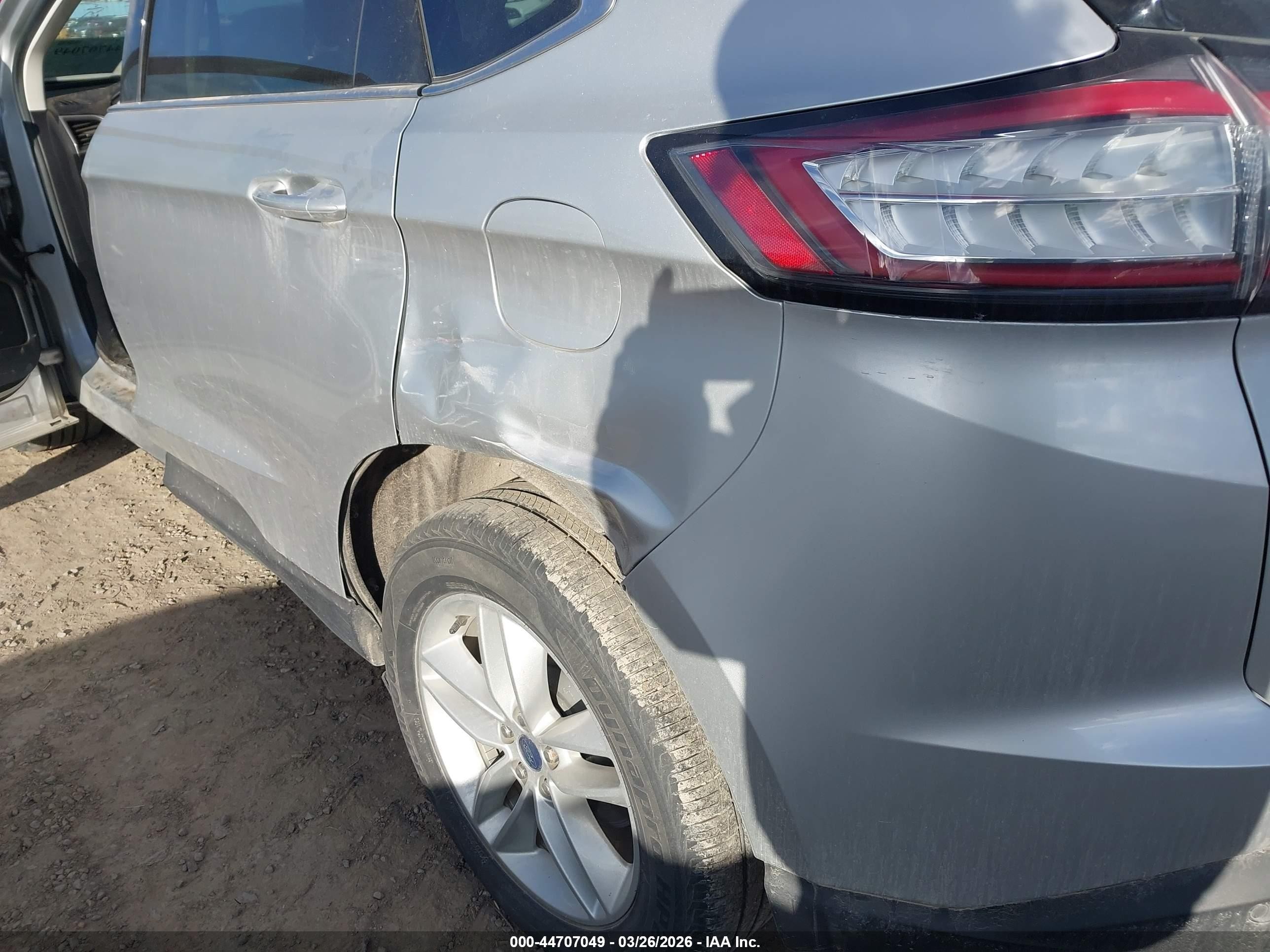 2015 Ford Edge Sel Silver vin: 2FMTK4J92FBB04049
