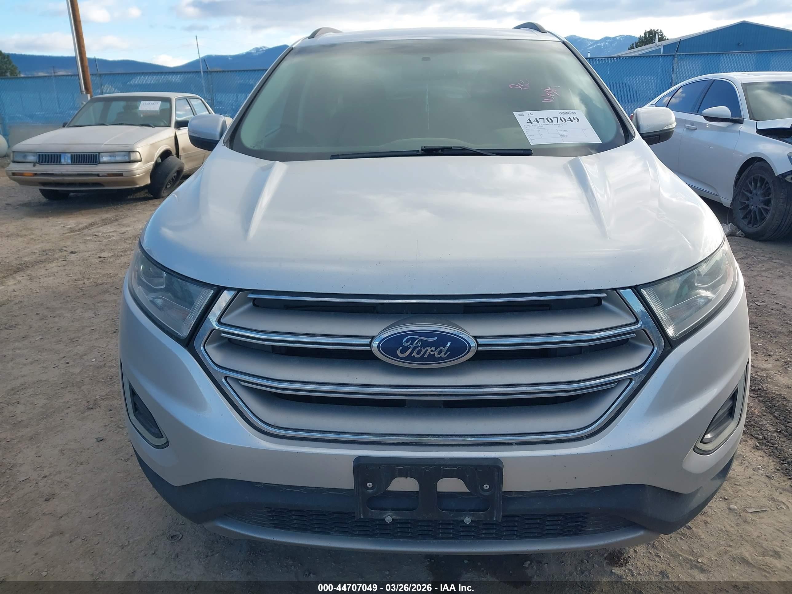 2015 Ford Edge Sel Silver vin: 2FMTK4J92FBB04049
