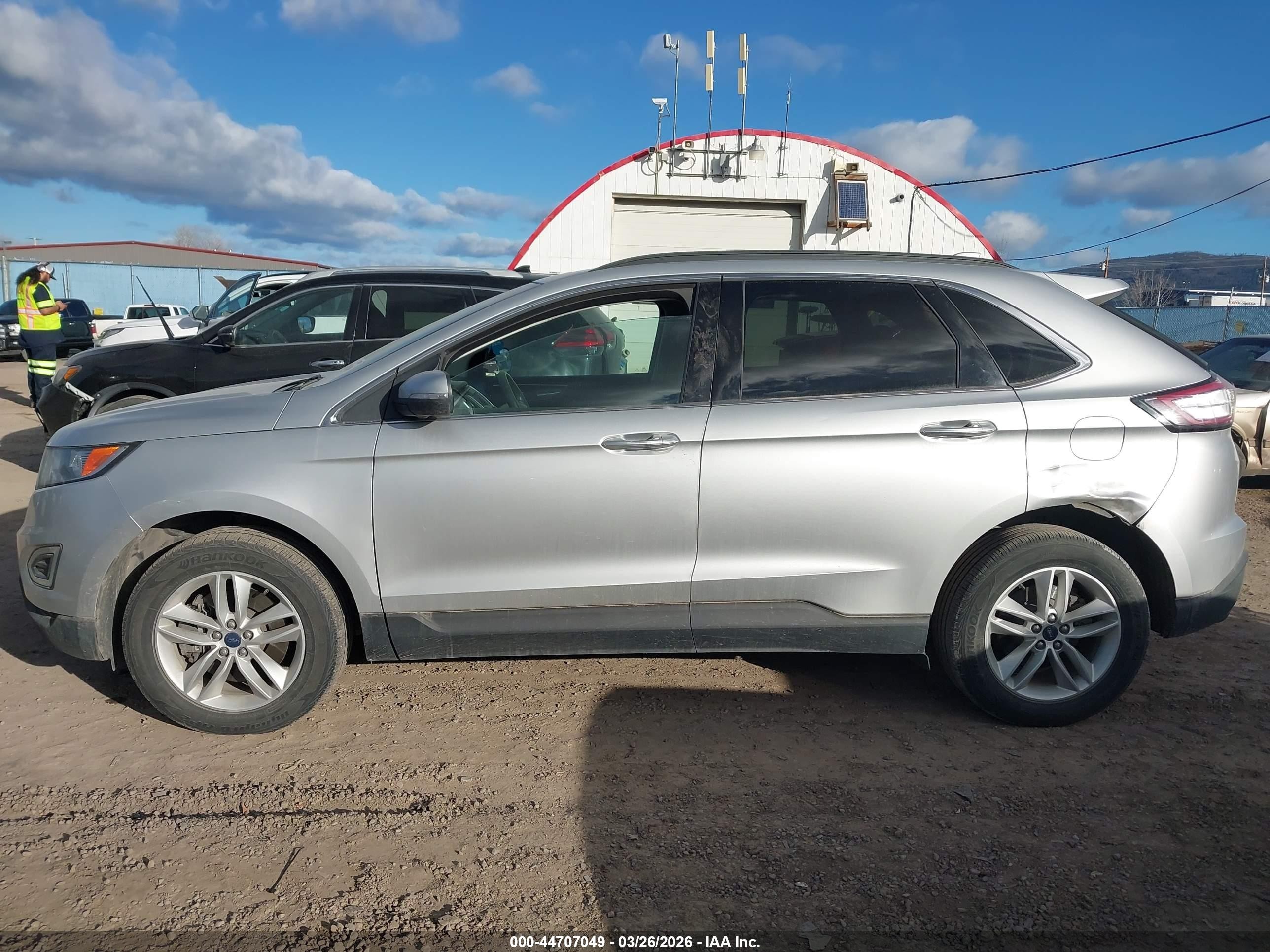 2015 Ford Edge Sel Silver vin: 2FMTK4J92FBB04049