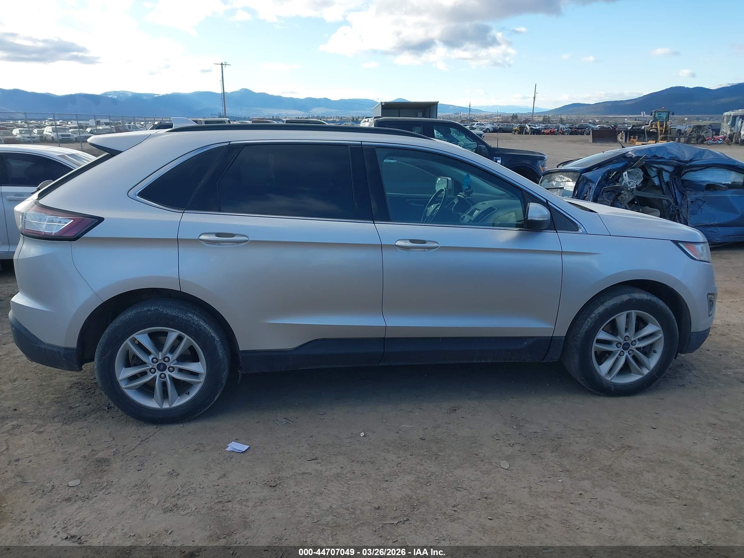 2015 Ford Edge Sel Silver vin: 2FMTK4J92FBB04049