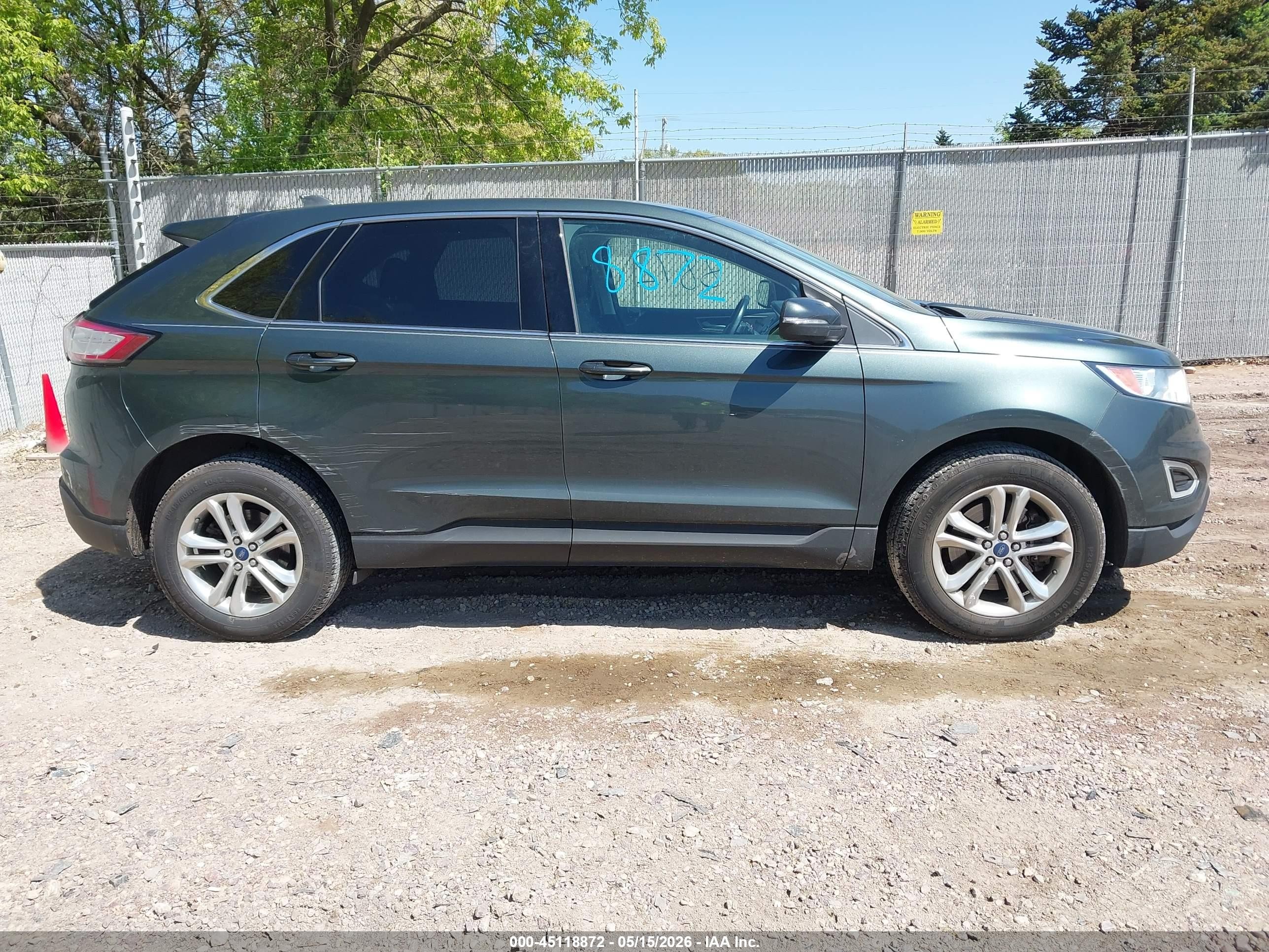 2015 Ford Edge Sel Green vin: 2FMTK4J92FBB83447