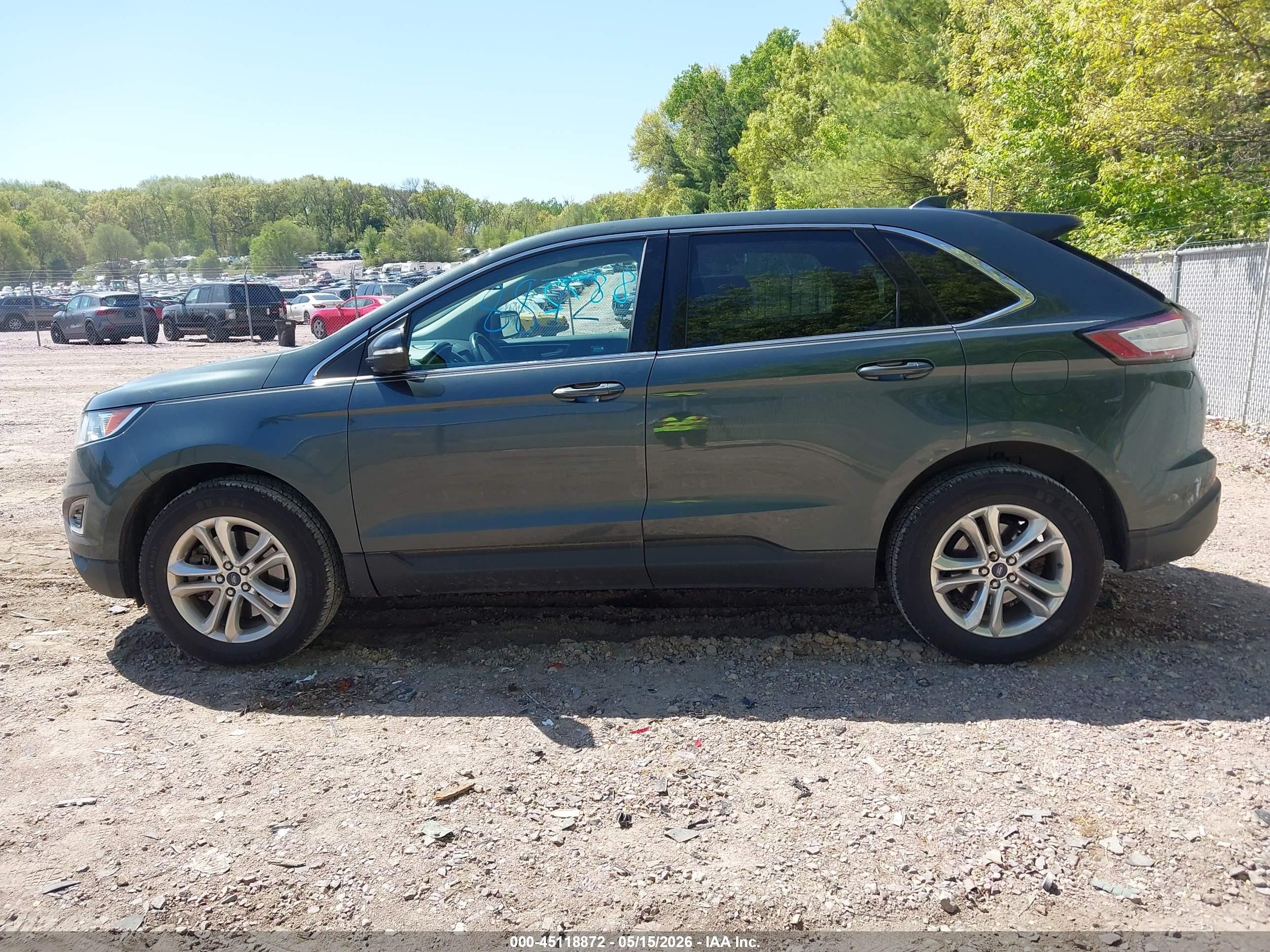 2015 Ford Edge Sel Green vin: 2FMTK4J92FBB83447