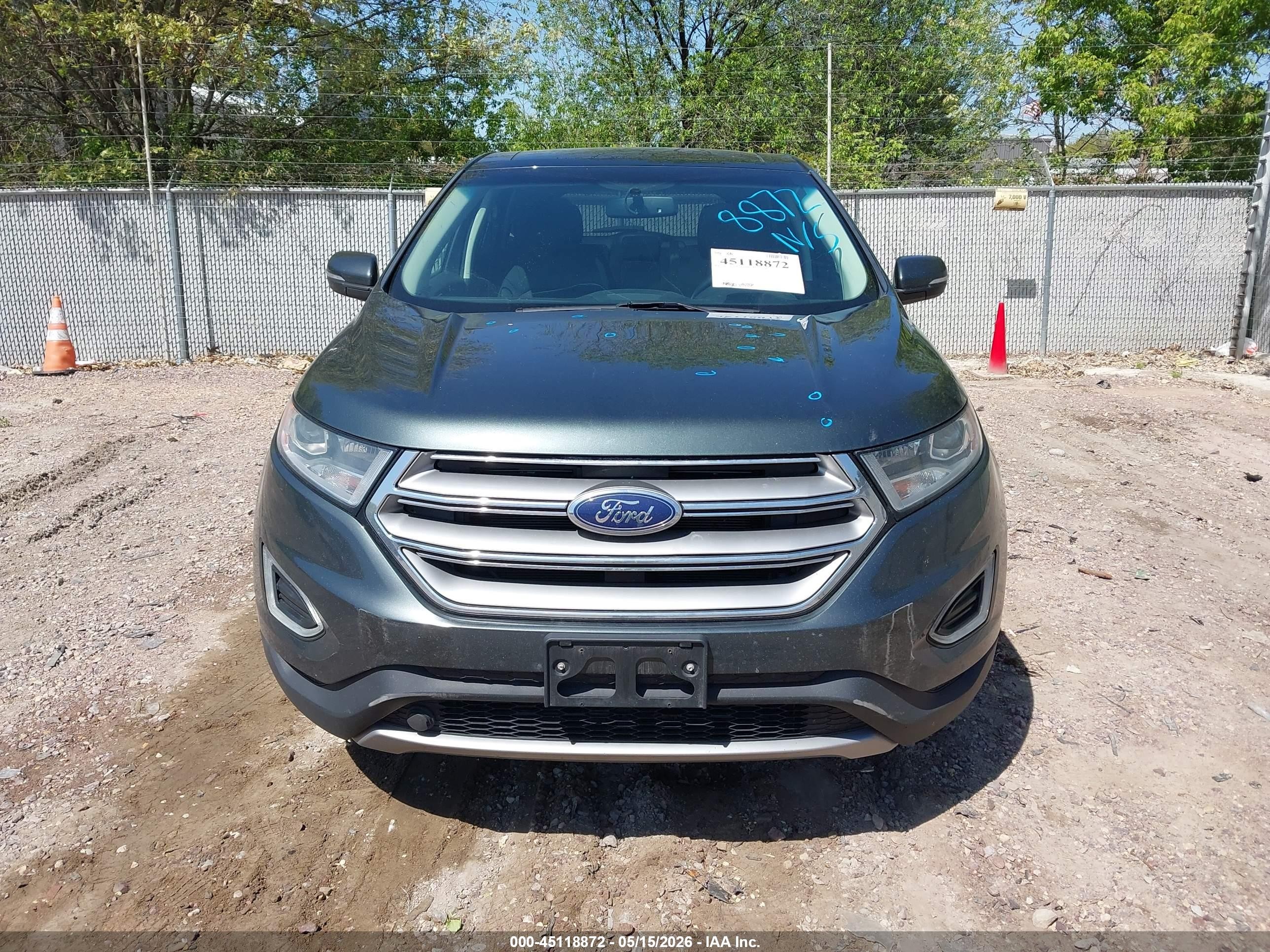 2015 Ford Edge Sel Green vin: 2FMTK4J92FBB83447