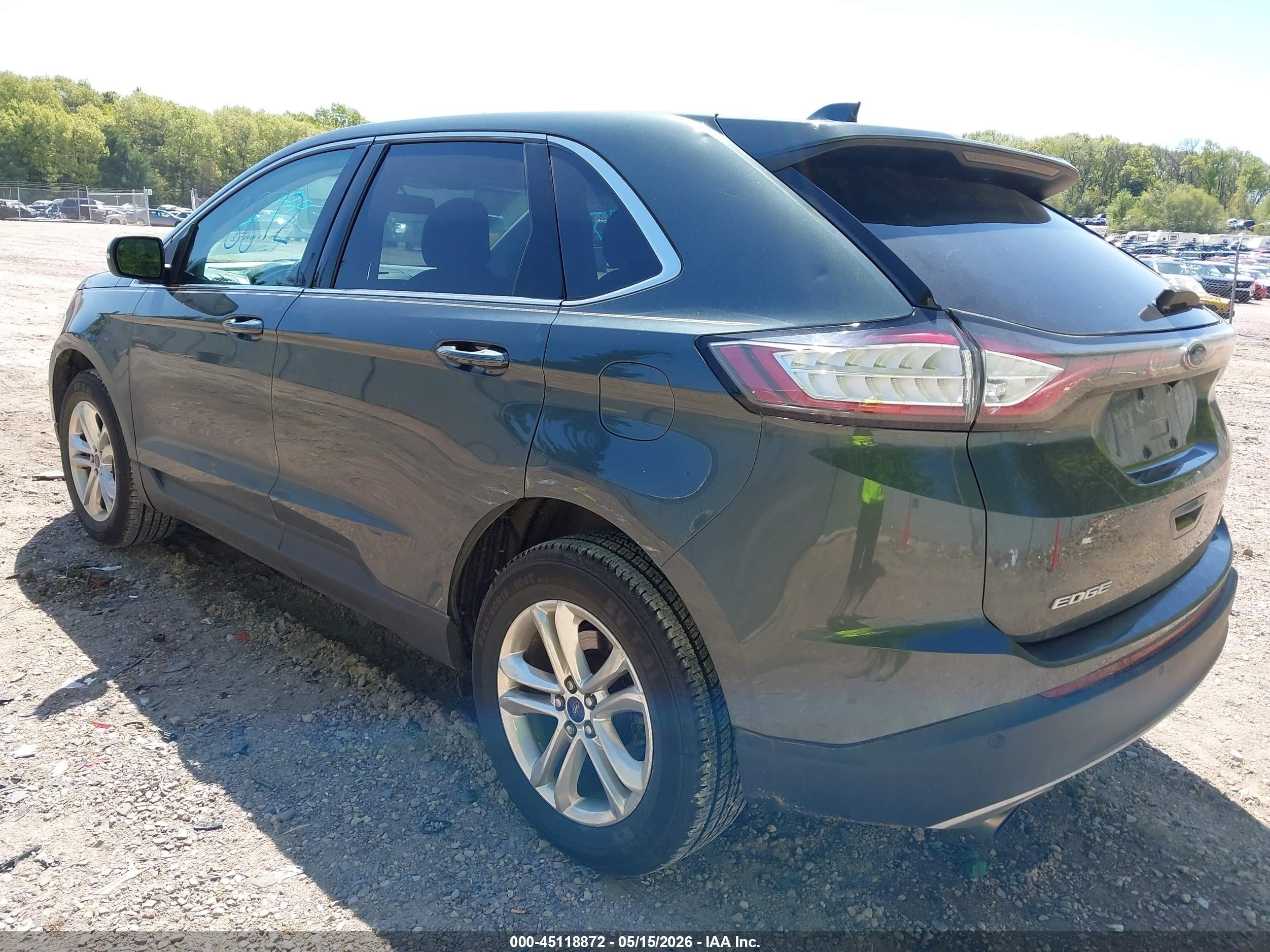 2015 Ford Edge Sel Green vin: 2FMTK4J92FBB83447