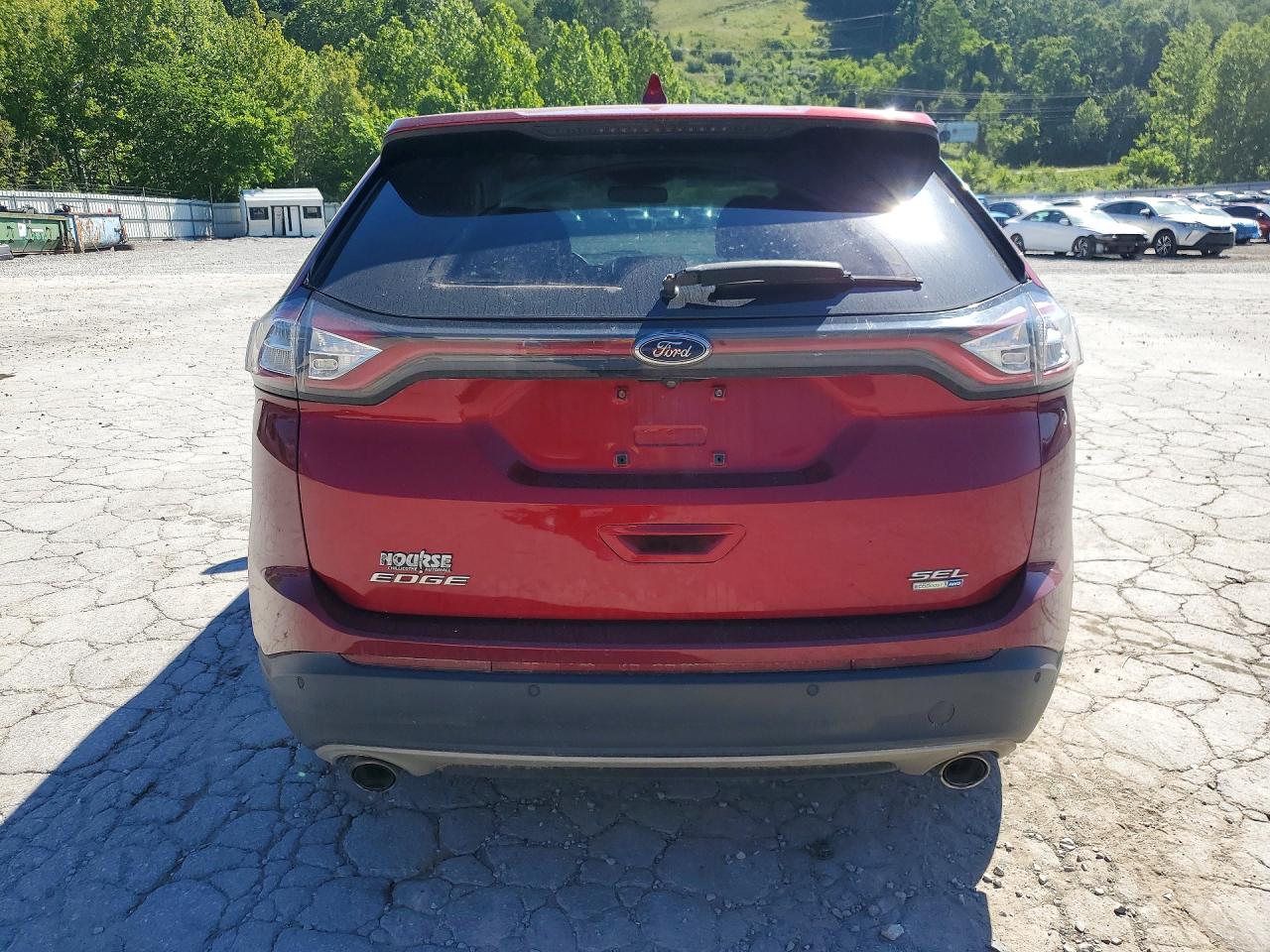 2015 Ford Edge Sel Red vin: 2FMTK4J92FBB95596