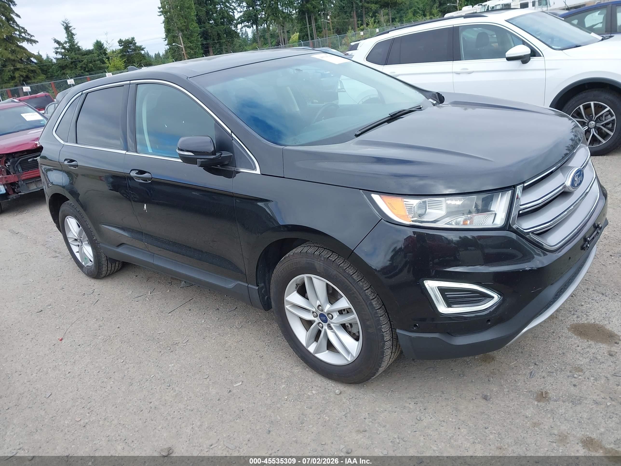 2015 Ford Edge Sel Black vin: 2FMTK4J93FBB27839