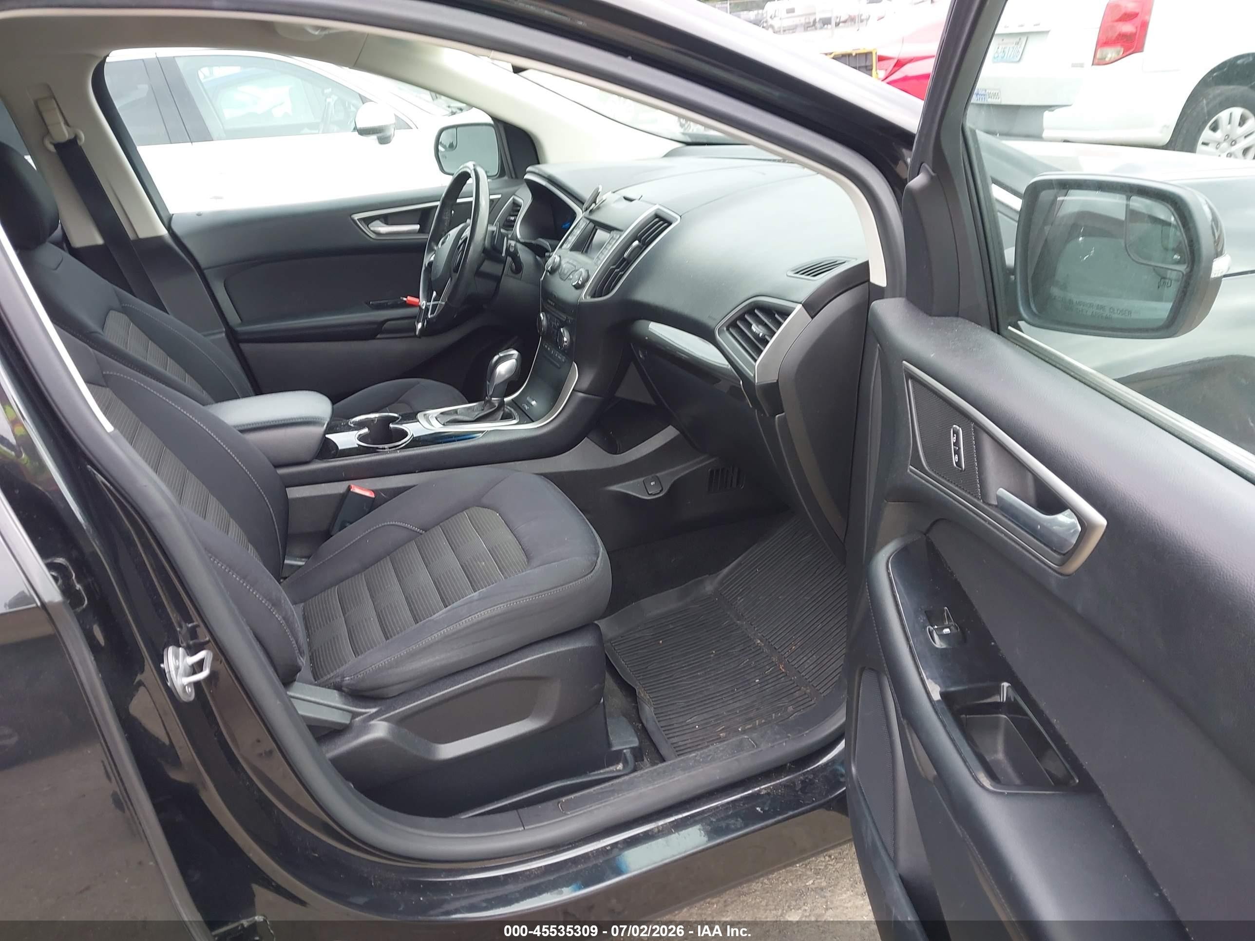 2015 Ford Edge Sel Черный vin: 2FMTK4J93FBB27839