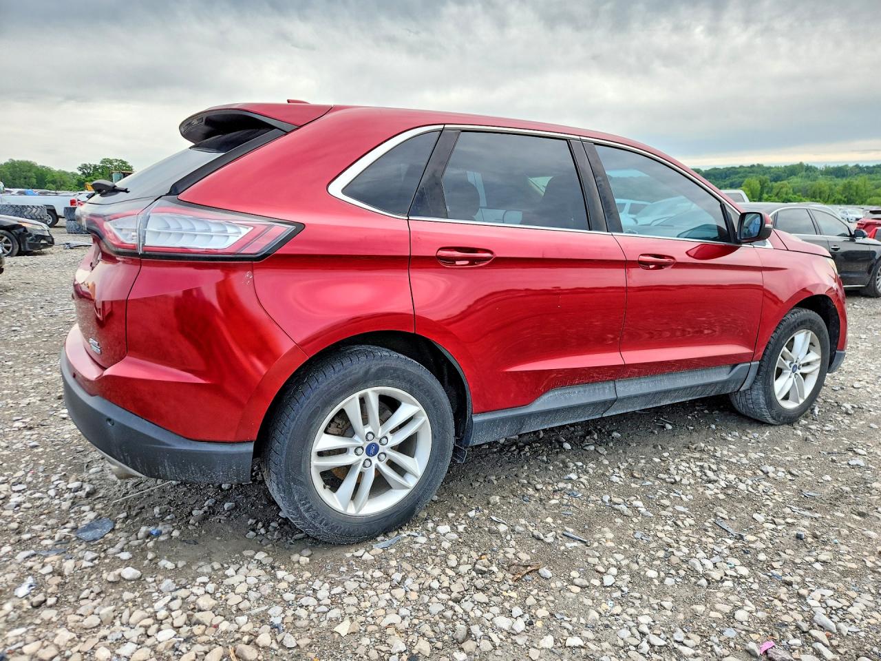 2015 Ford Edge Sel Red vin: 2FMTK4J93FBB73249