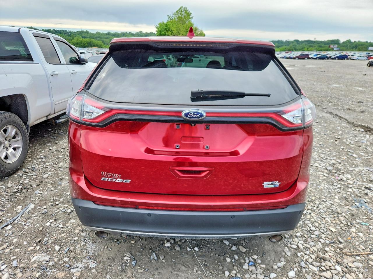 2015 Ford Edge Sel Red vin: 2FMTK4J93FBB73249