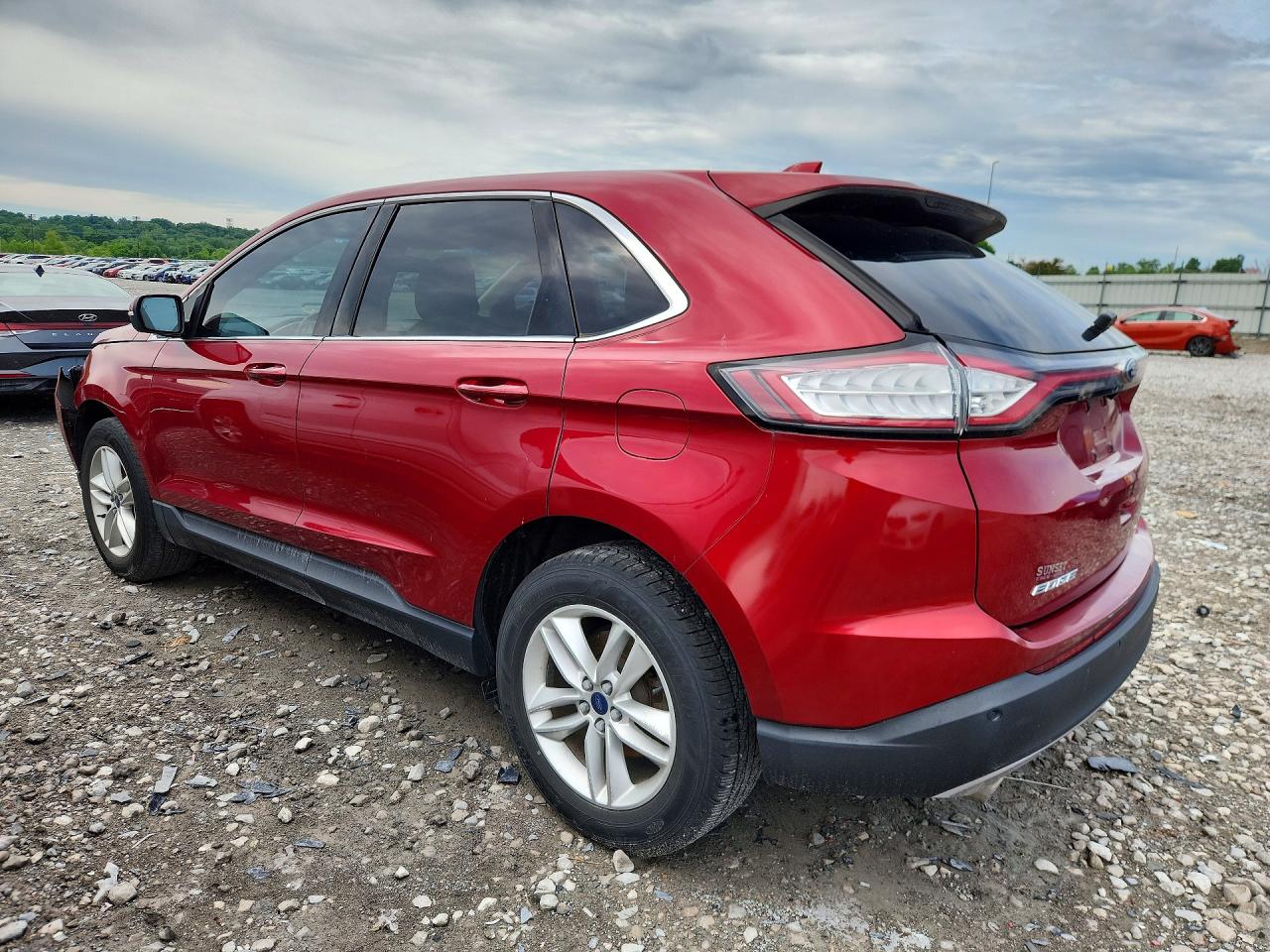 2015 Ford Edge Sel Red vin: 2FMTK4J93FBB73249