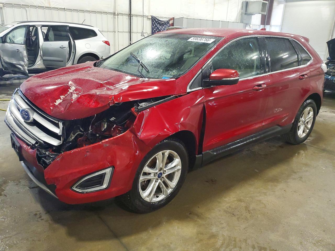 2015 Ford Edge Sel Red vin: 2FMTK4J93FBB90844