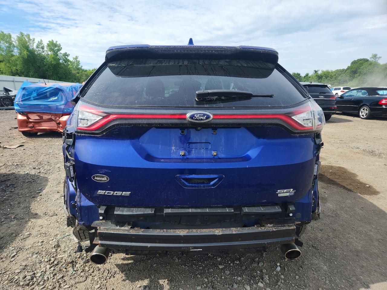 2015 Ford Edge Sel Blue vin: 2FMTK4J93FBC18254