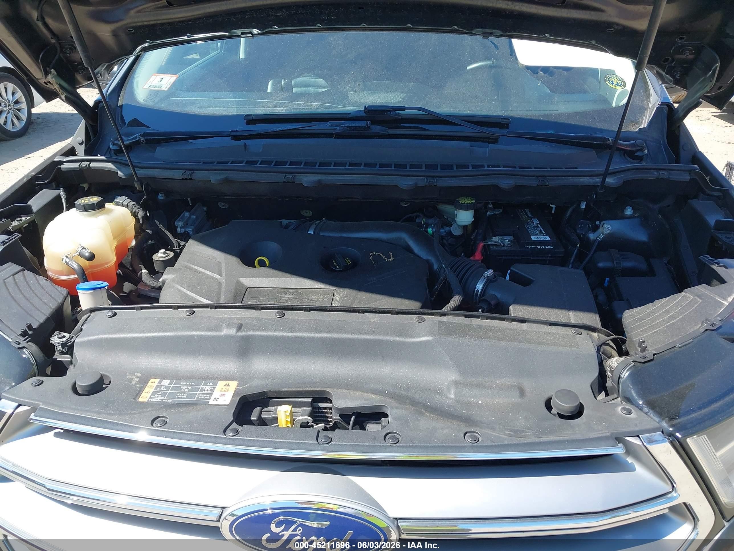 2015 Ford Edge Sel Серый vin: 2FMTK4J94FBB10905